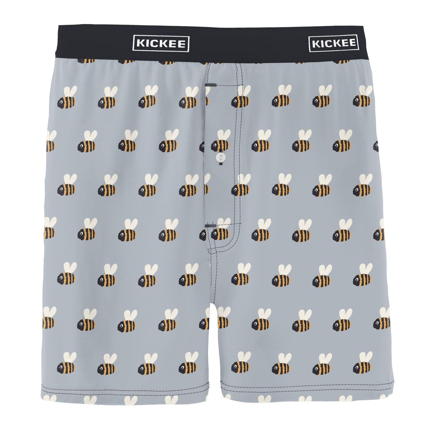 Men's Print Boxer Shorts in Pearl Blue Baby Bumblebee