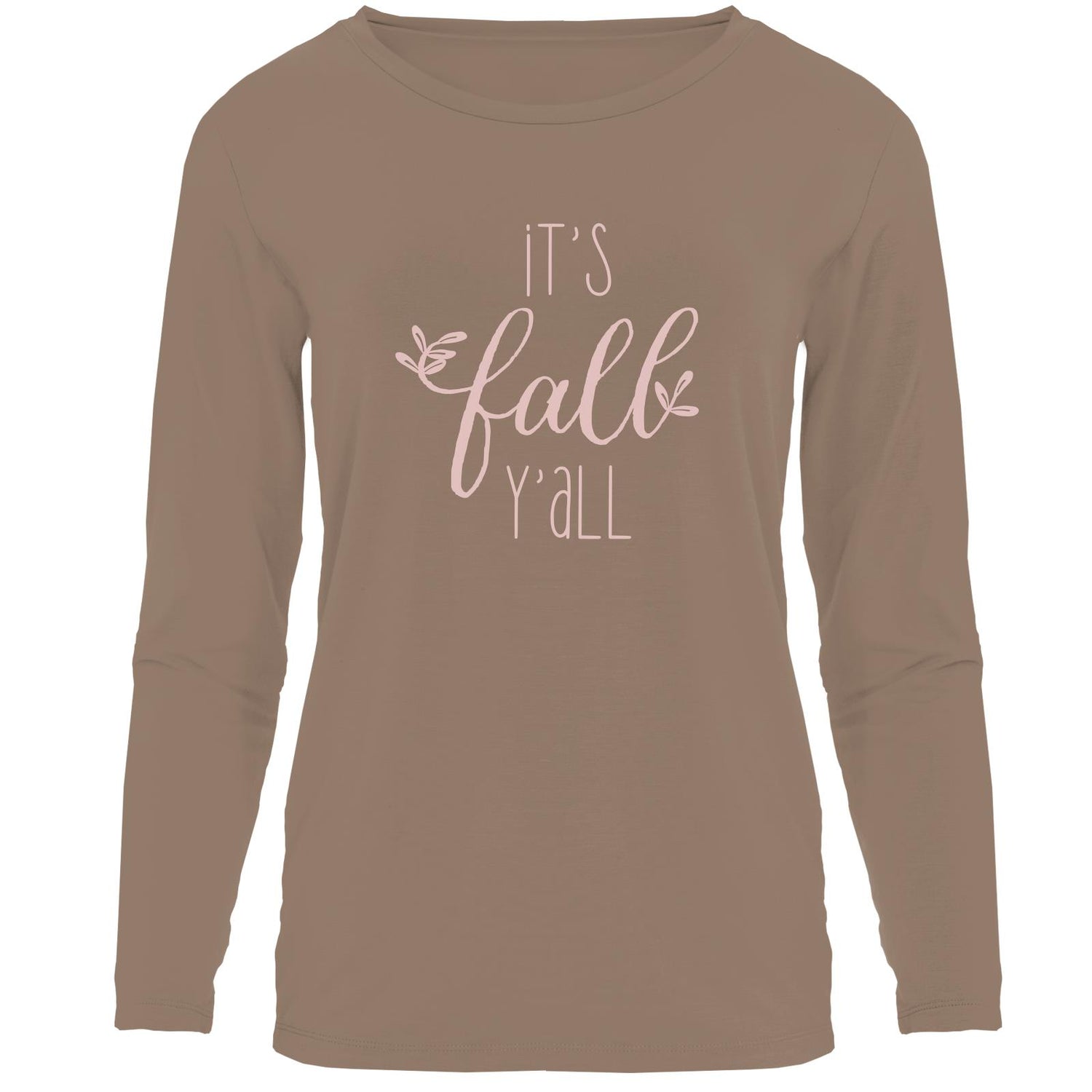 Women's Long Sleeve Relaxed Graphic Tee in Portabella It's Fall Y'all (334172)