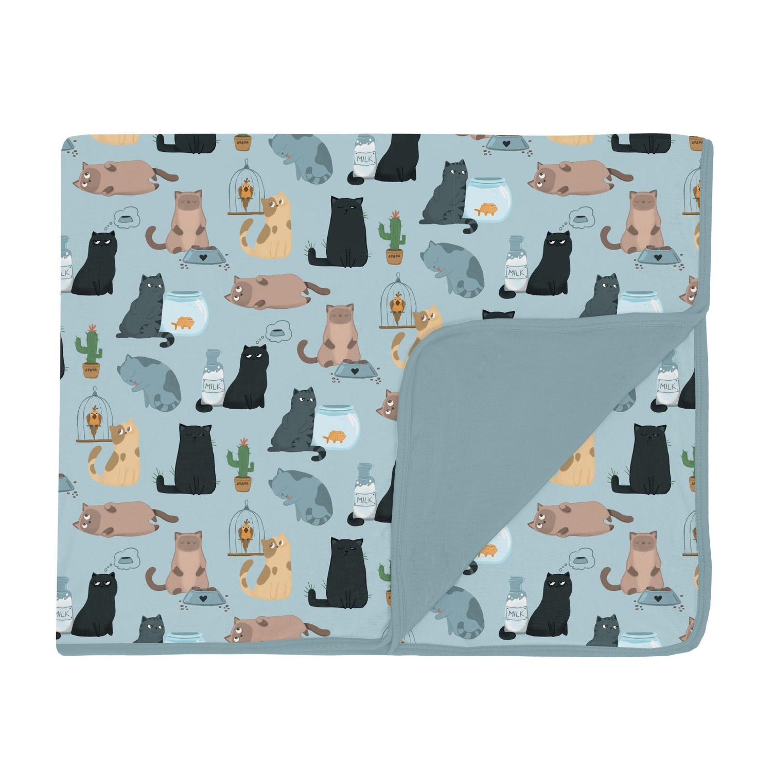 Print Toddler Blanket in Spring Sky House Cats (350582)