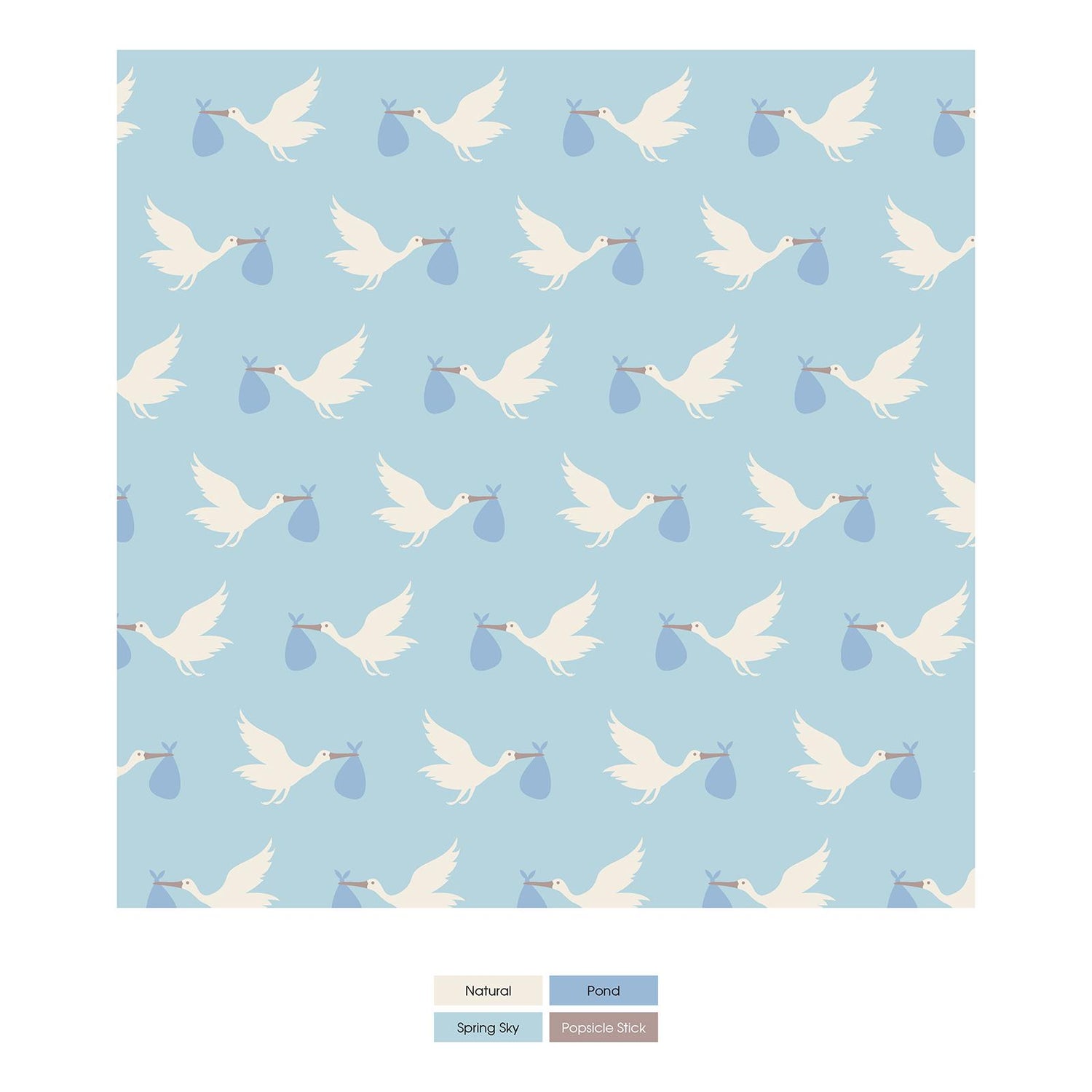 Kimono Newborn Gift Set in Spring Sky Stork (356211)