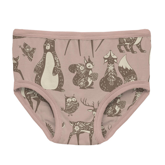 Print Girl's Underwear in Baby Rose Scandinavian Animals (377603)