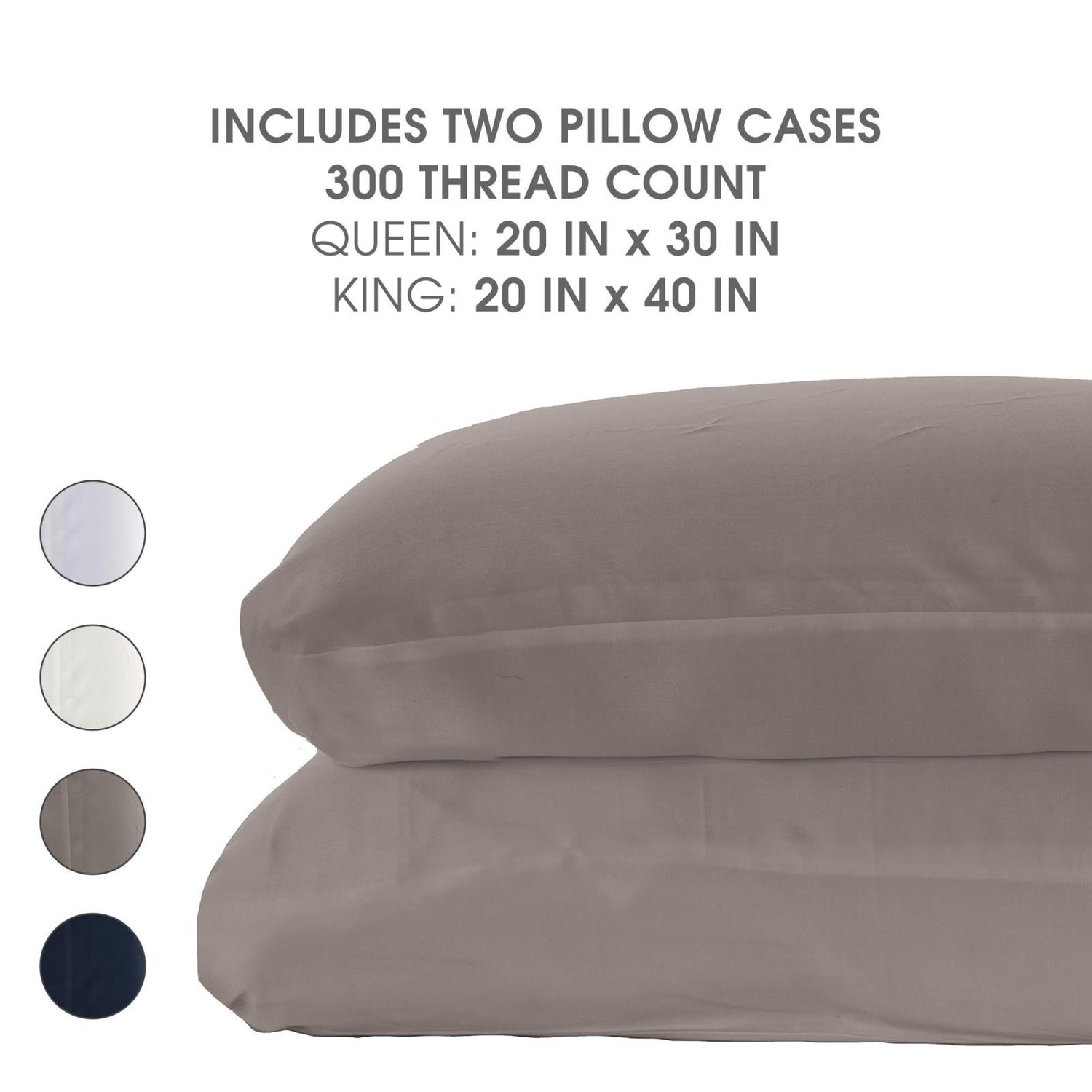 Woven Pillowcase Set in Stone