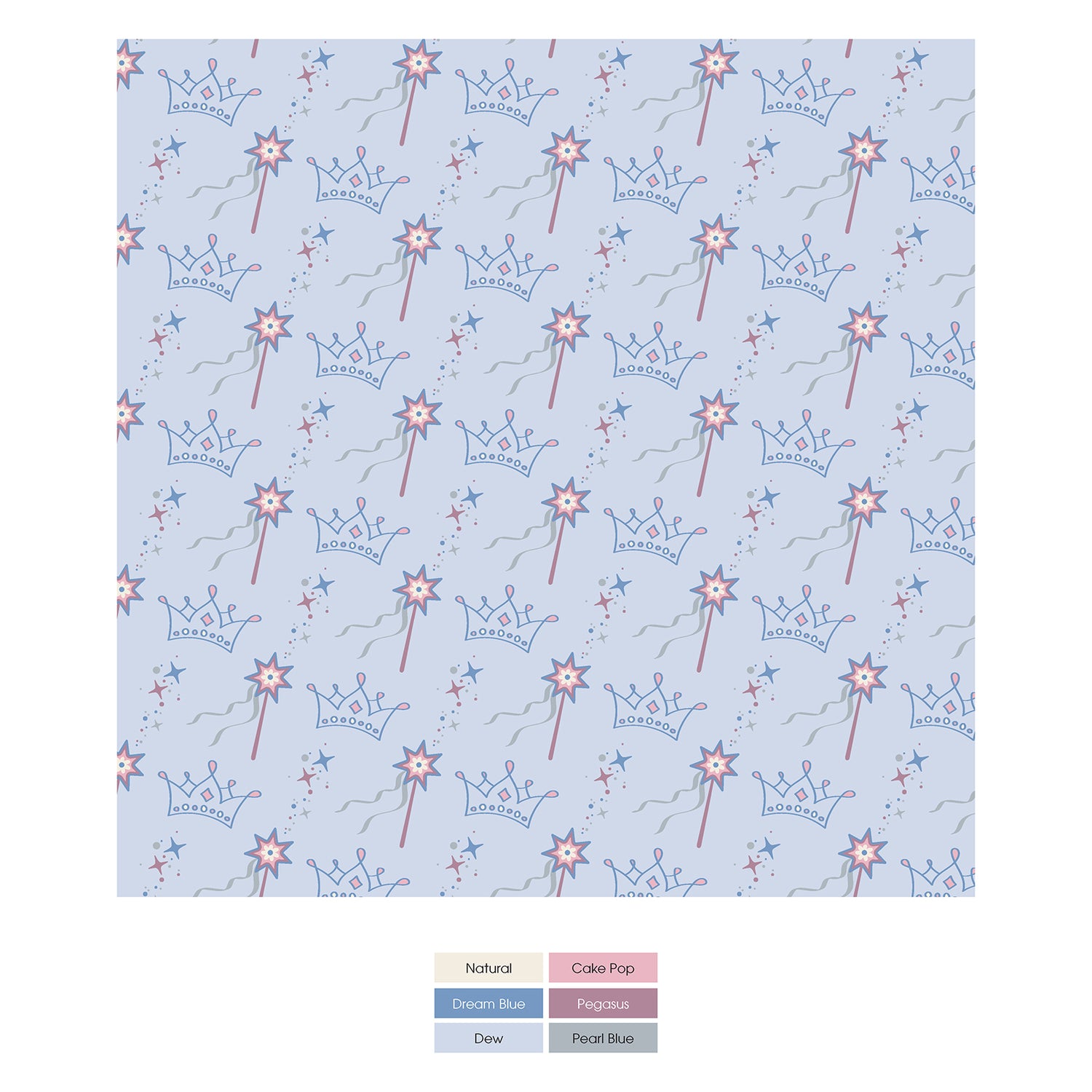 Print Short Sleeve Pajama Set with Shorts in Dew Magical Princess (285571)