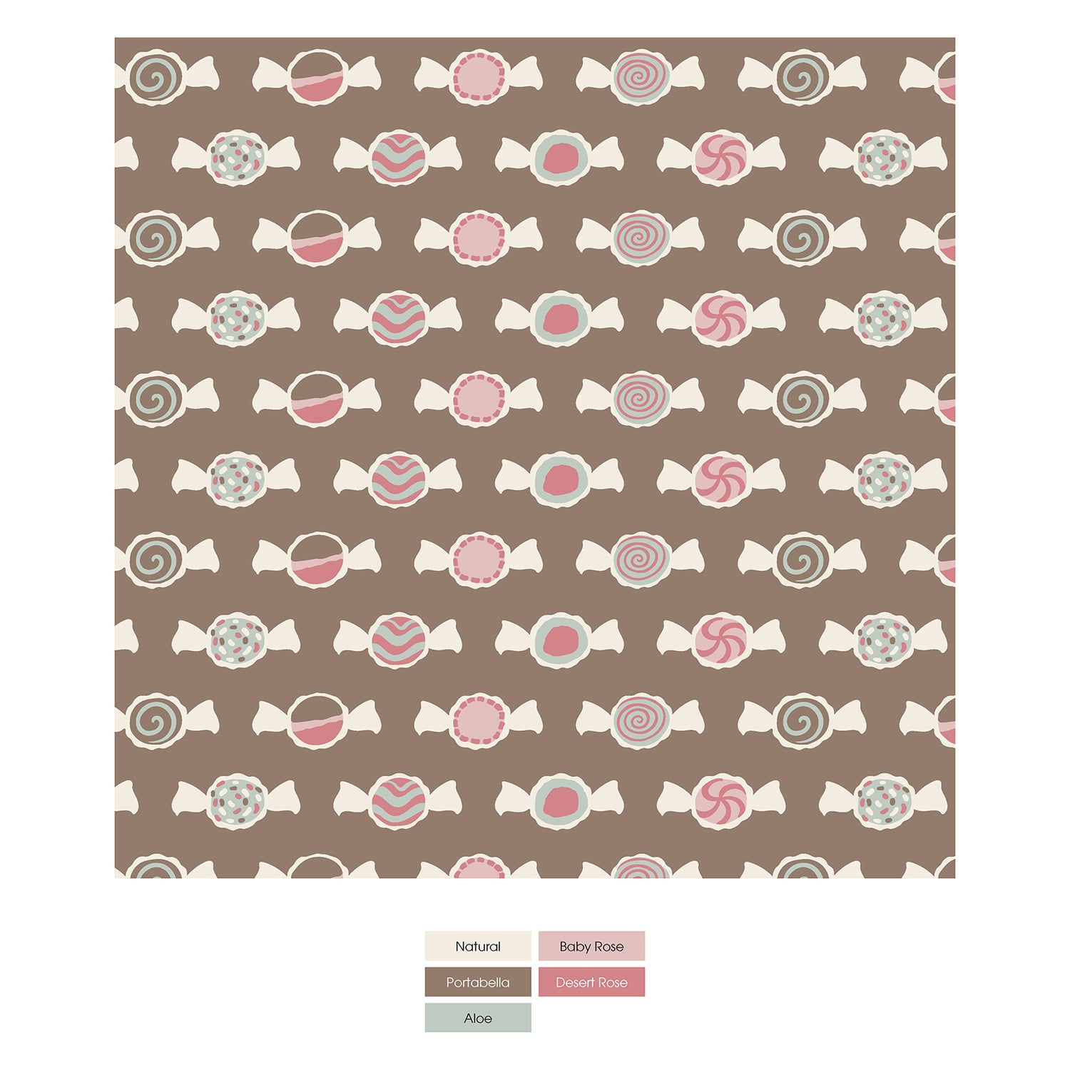 Print Long Sleeve Puff Tee in Portabella Saltwater Taffy (339821)