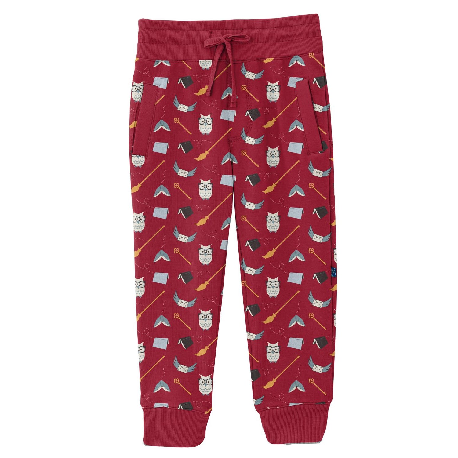 Print Fleece Joggers in Crimson Magical World (293719)