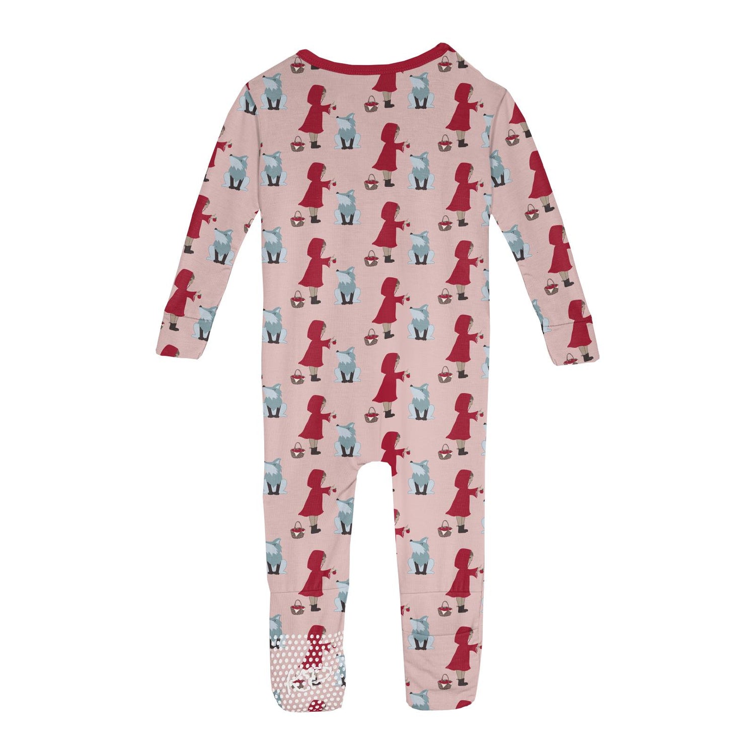 Print Convertible Sleeper with Zipper in Baby Rose Little Red Let's Be Friends (293778)
