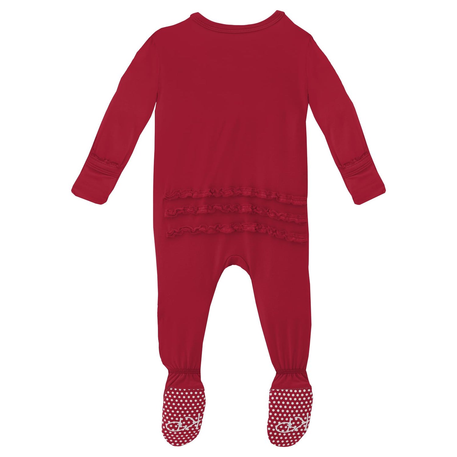Muffin Ruffle Footie in Crimson (345891)