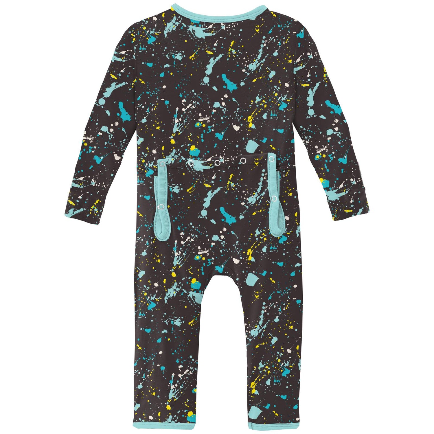 Print Coverall with 2 Way Zipper in Confetti Splatter Paint (251052)