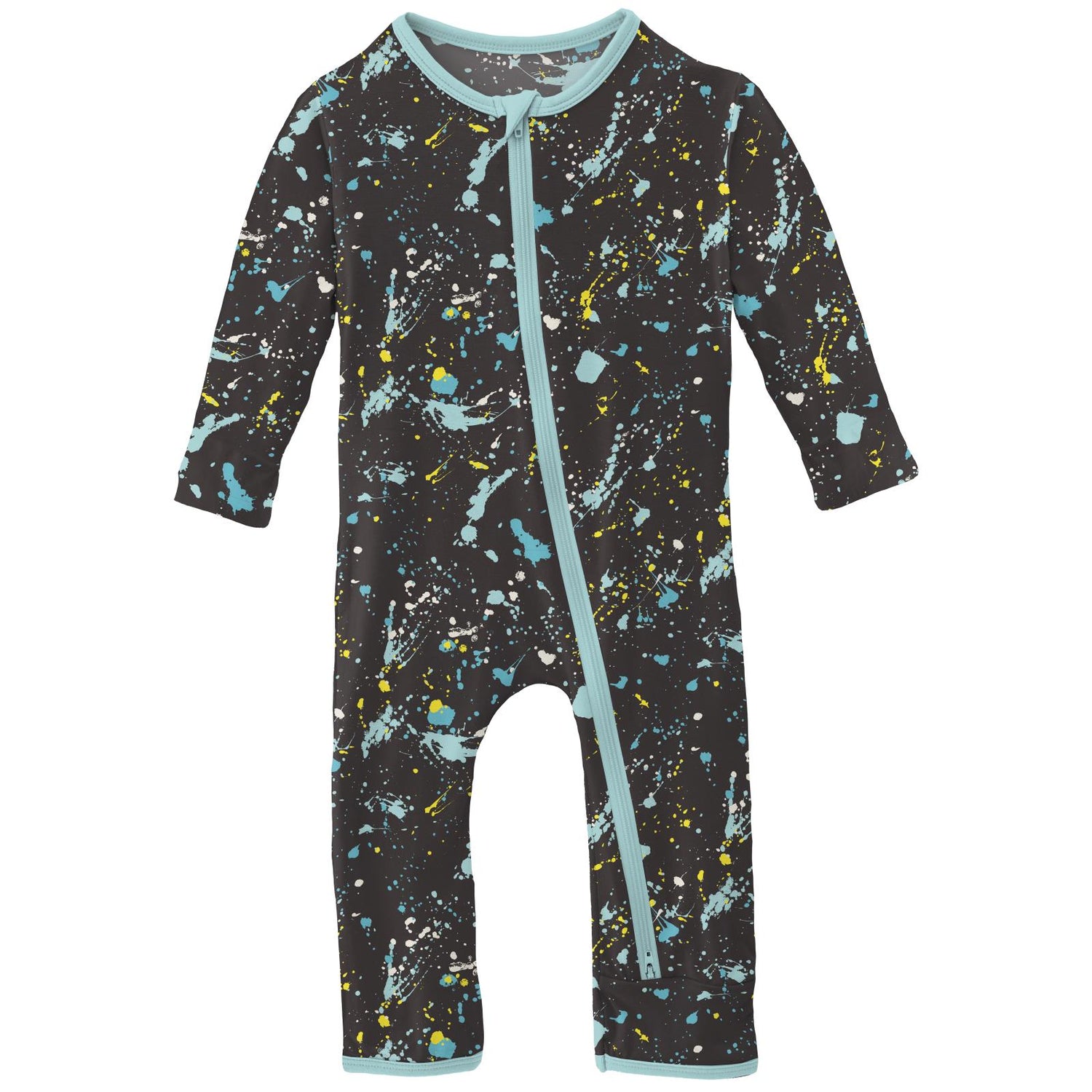 Print Coverall with 2 Way Zipper in Confetti Splatter Paint (251212)