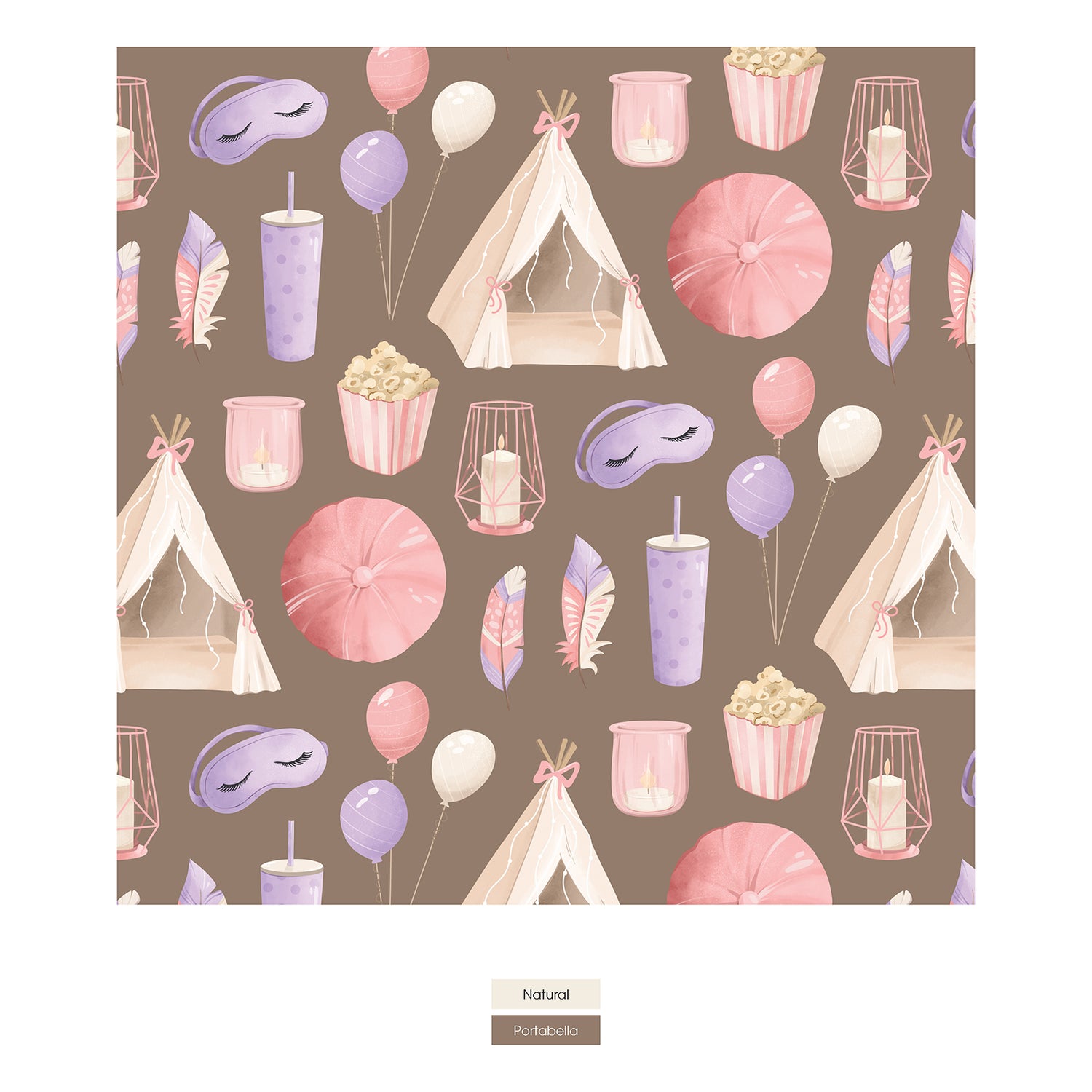 Print Swaddle Perfect Blanket in Portabella Slumber Party (354585)