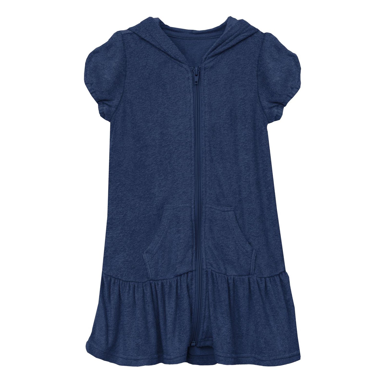 Terry Ruffle Swim Cover-Up in Flag Blue (228439)