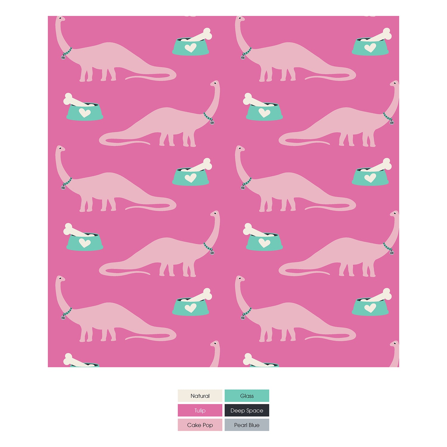 Print Short Sleeve Playtime Outfit Set in Tulip Pet Dino