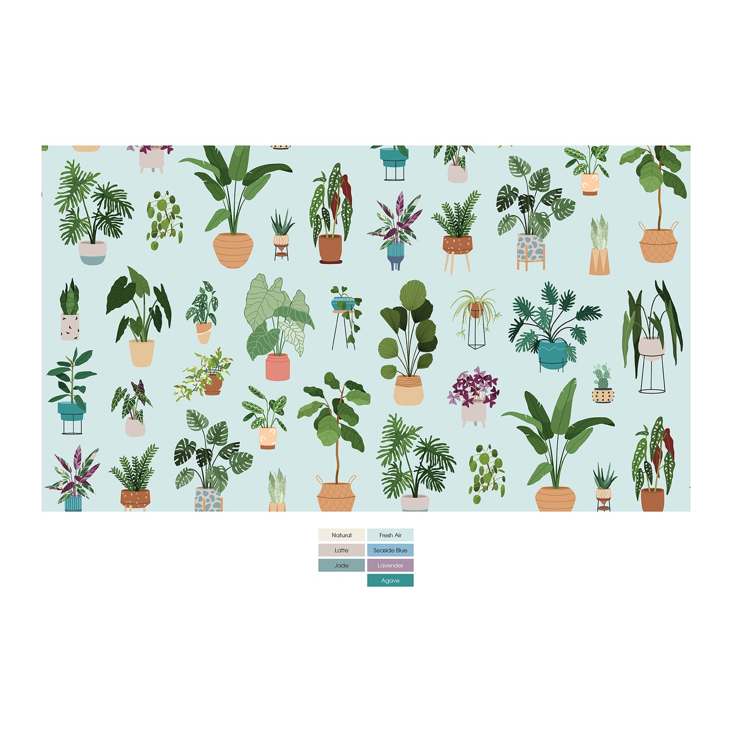 Women's Print Short Sleeve V-Neck Relaxed Tee in Fresh Air House Plants (316976)