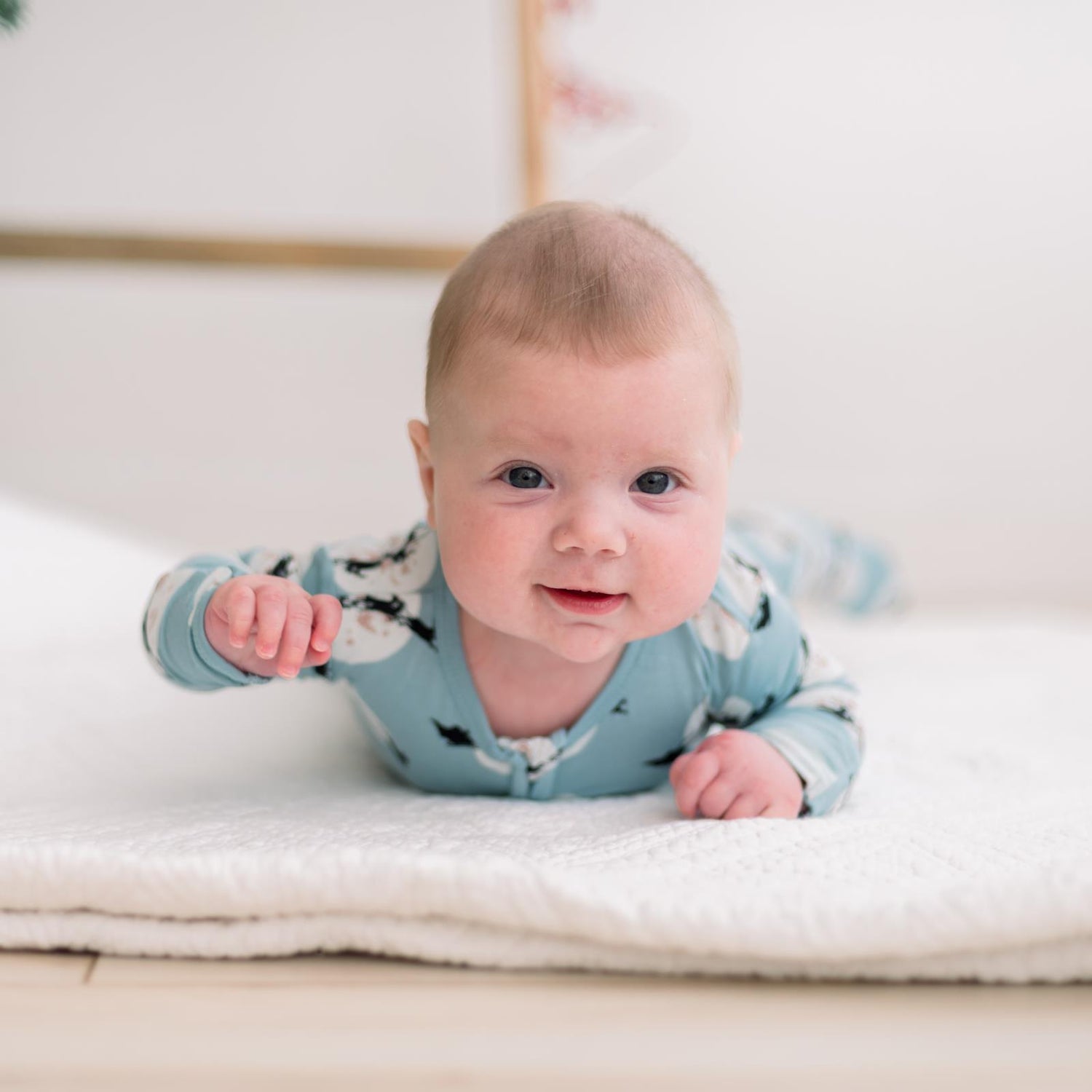 Print Footie with 2 Way Zipper in Stormy Sea Santa's Sleigh (366711)