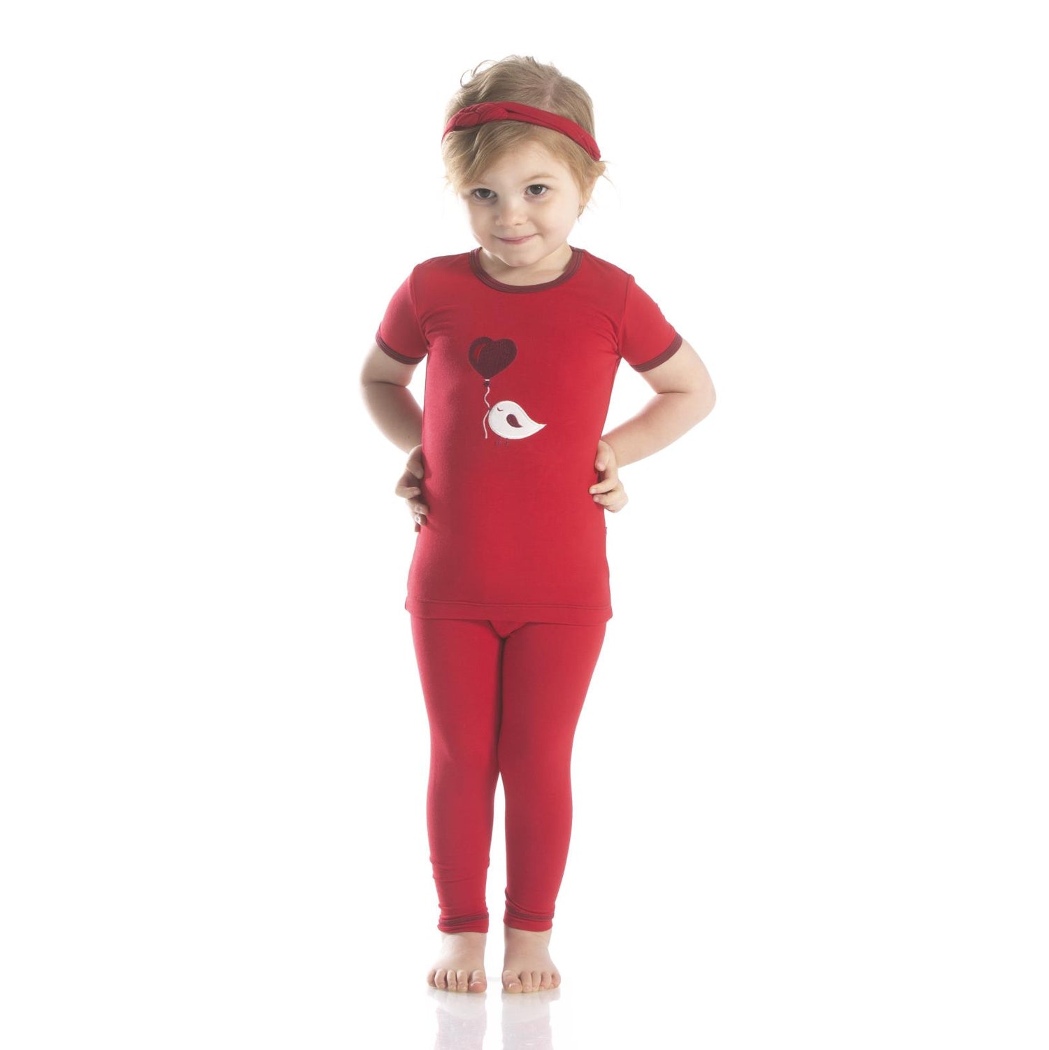 Holiday Long Sleeve Applique Pajama Set in Balloon Love Bird (353855)