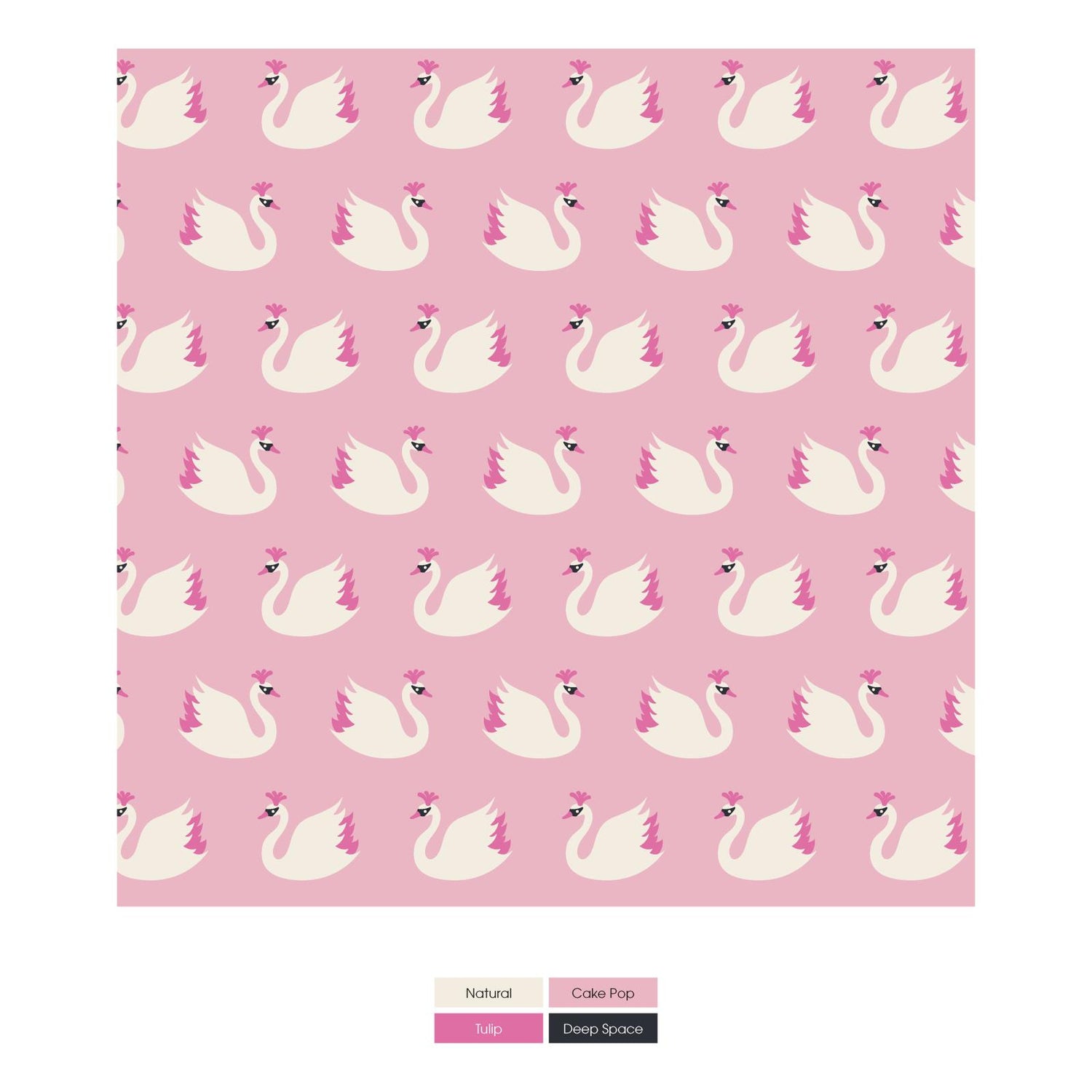 Print Short Sleeve Playtime Outfit Set in Cake Pop Swan Princess (284556)