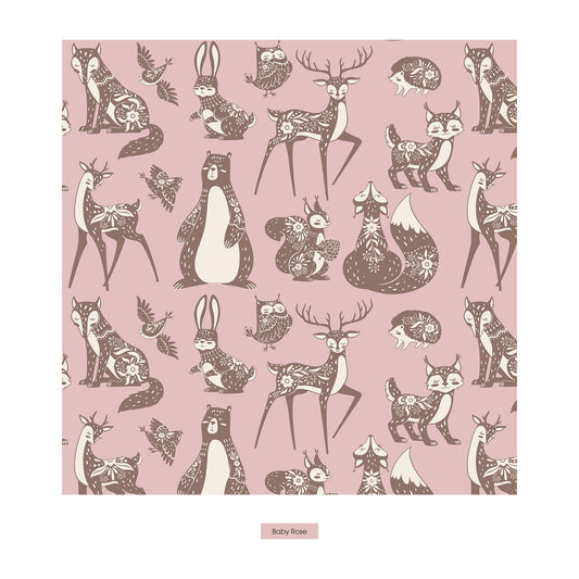 Print Girl's Underwear in Baby Rose Scandinavian Animals (386535)