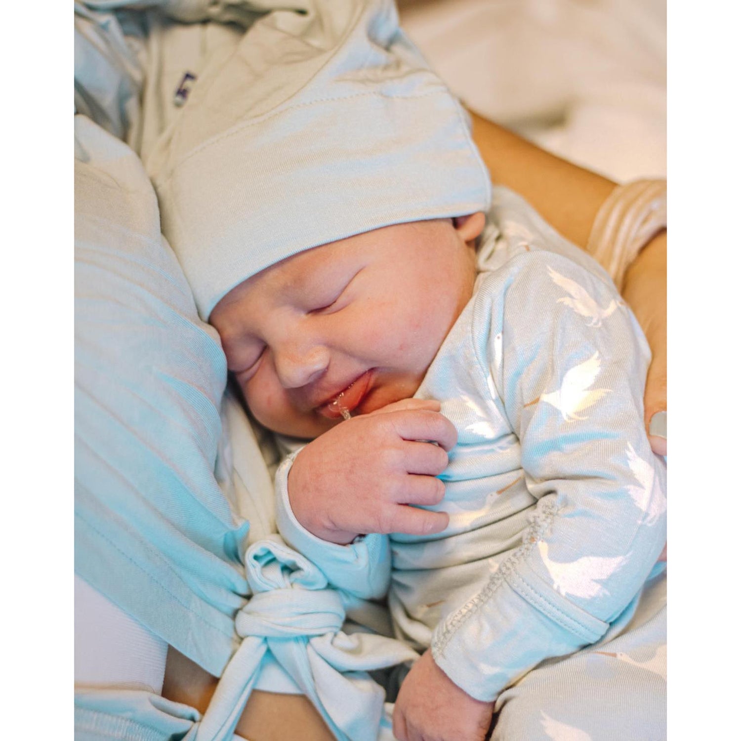 Kimono Newborn Gift Set with Elephant Box in Spring Sky Stork (288370)