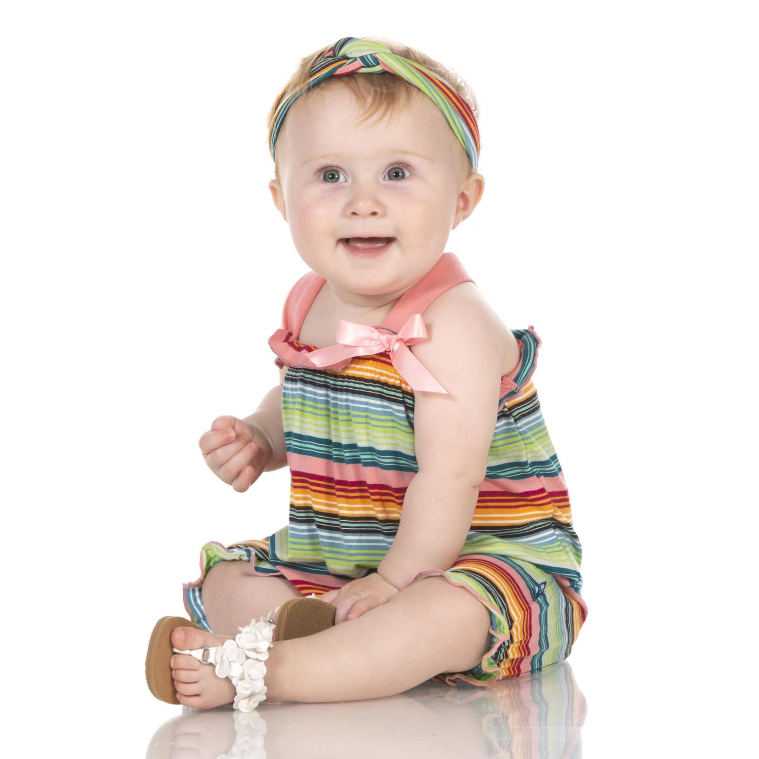 Print Knot Headband in Cancun Strawberry Stripe (187609)