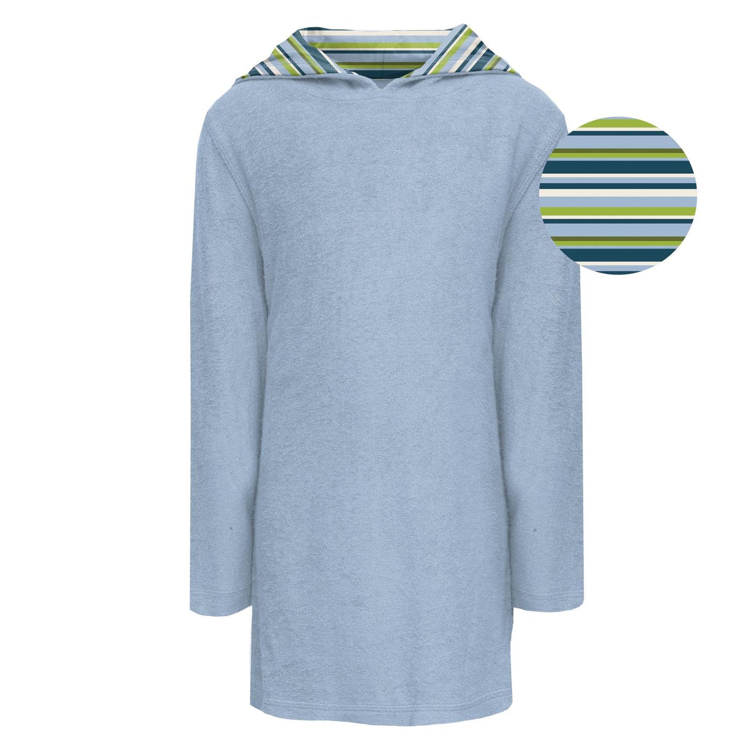 Terry Pull-over After Swim Robe in Pond with Sailaway Stripe (239147)