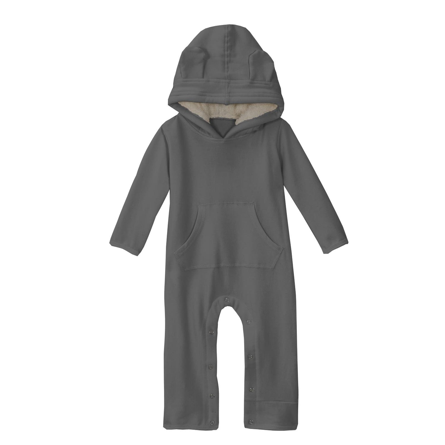 Fleece Coverall with Ears and Kangaroo Pocket in Pewter (199184)