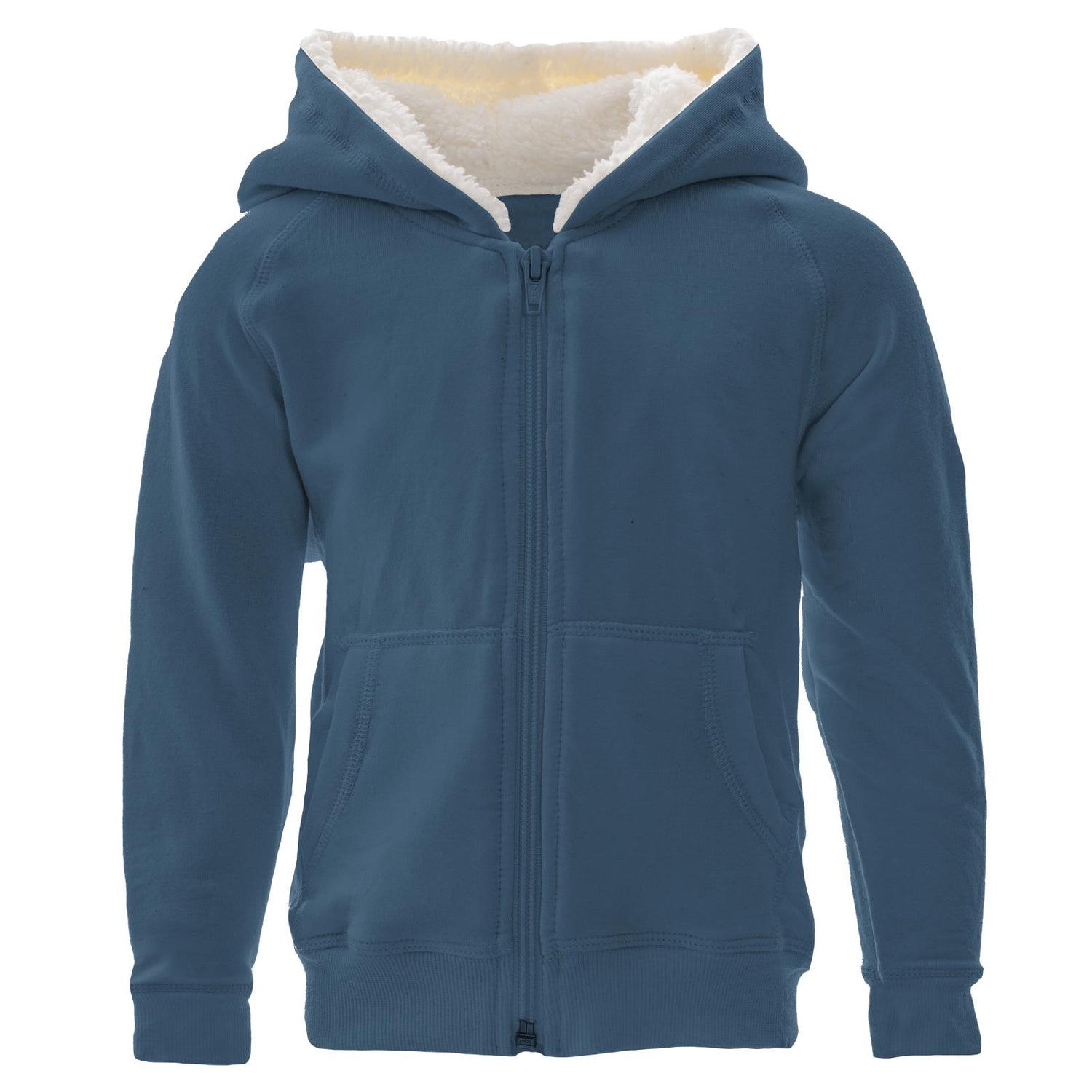 Fleece Zip-front Hoodie with Sherpa-lined Hood in Twilight (199280)