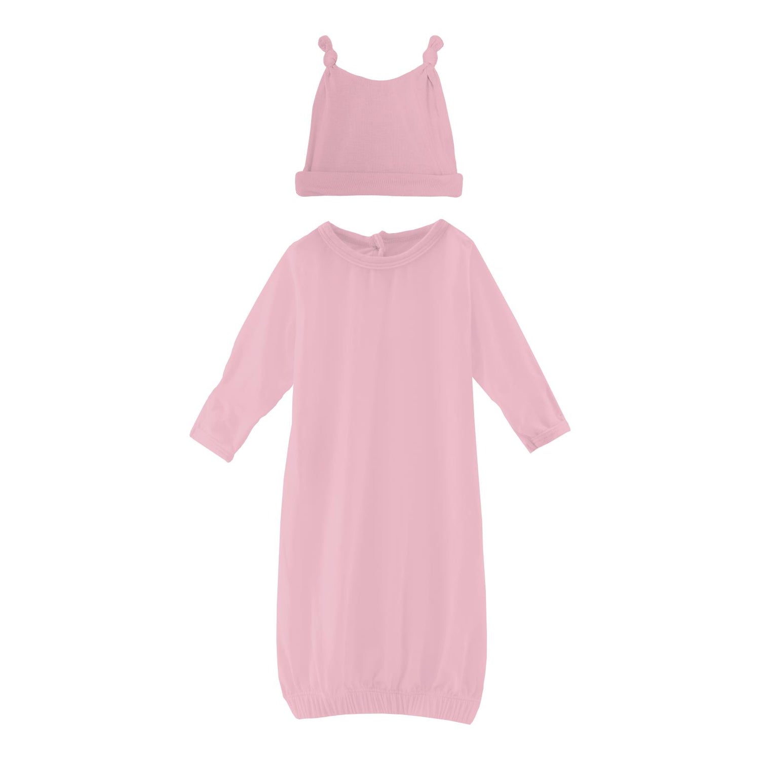 Layette Gown & Double Knot Hat Set in Cake Pop (272216)