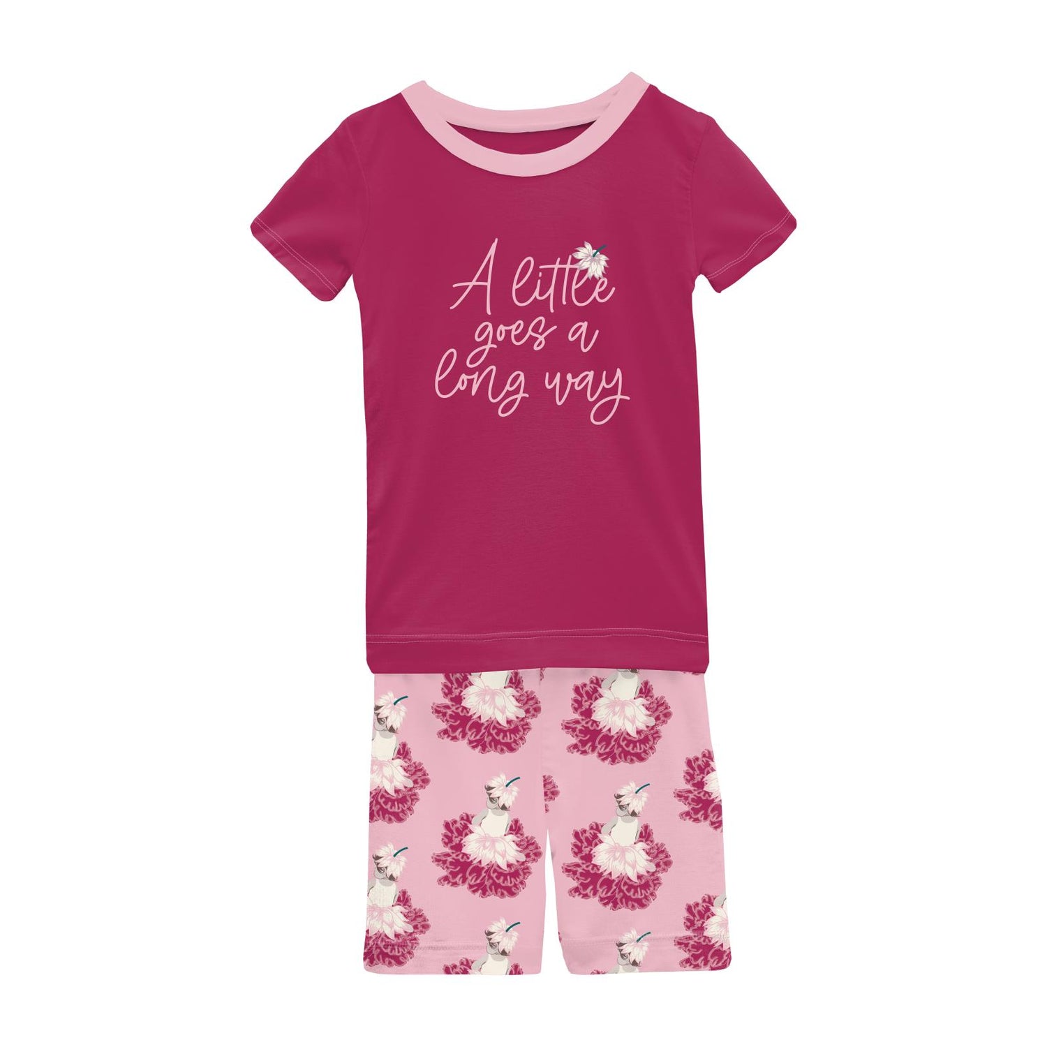 Short Sleeve Graphic Tee Pajama Set with Shorts in Cake Pop Thumbelina (271873)