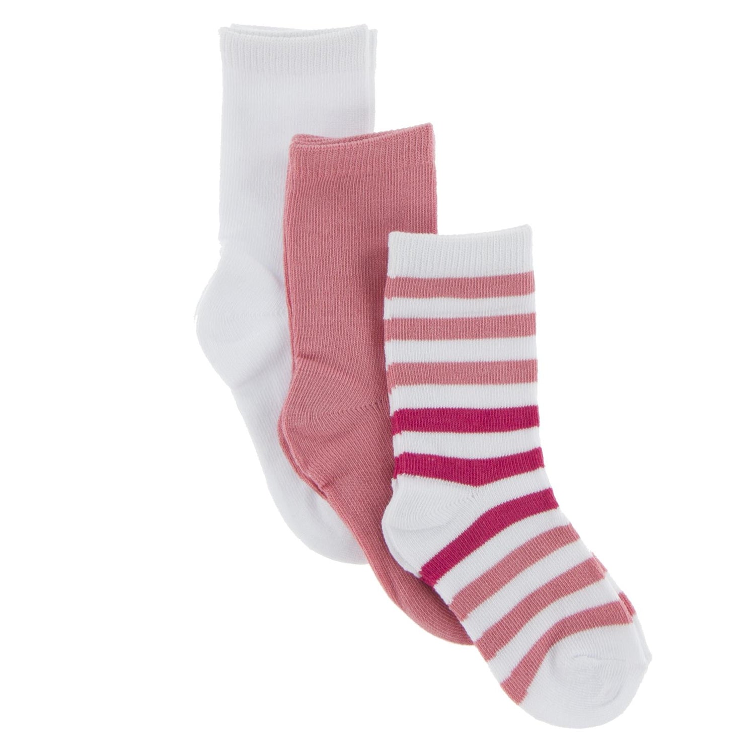 Sock Set in Strawberry, Forest Fruit Stripe & Natural (120467)