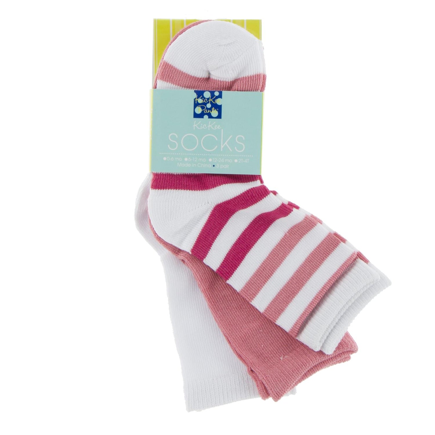 Sock Set in Strawberry, Forest Fruit Stripe & Natural (120468)