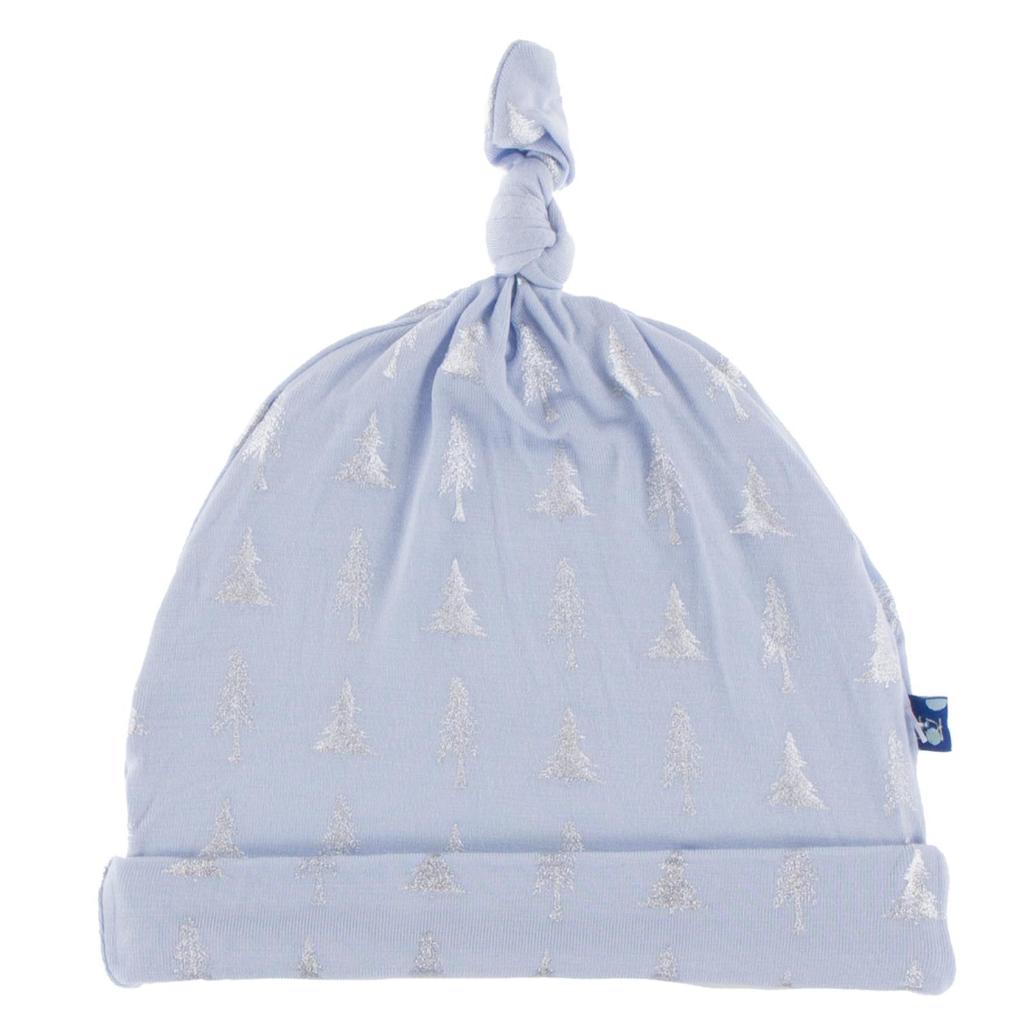 Print Knot Hat in Frost Silver Trees (122230)