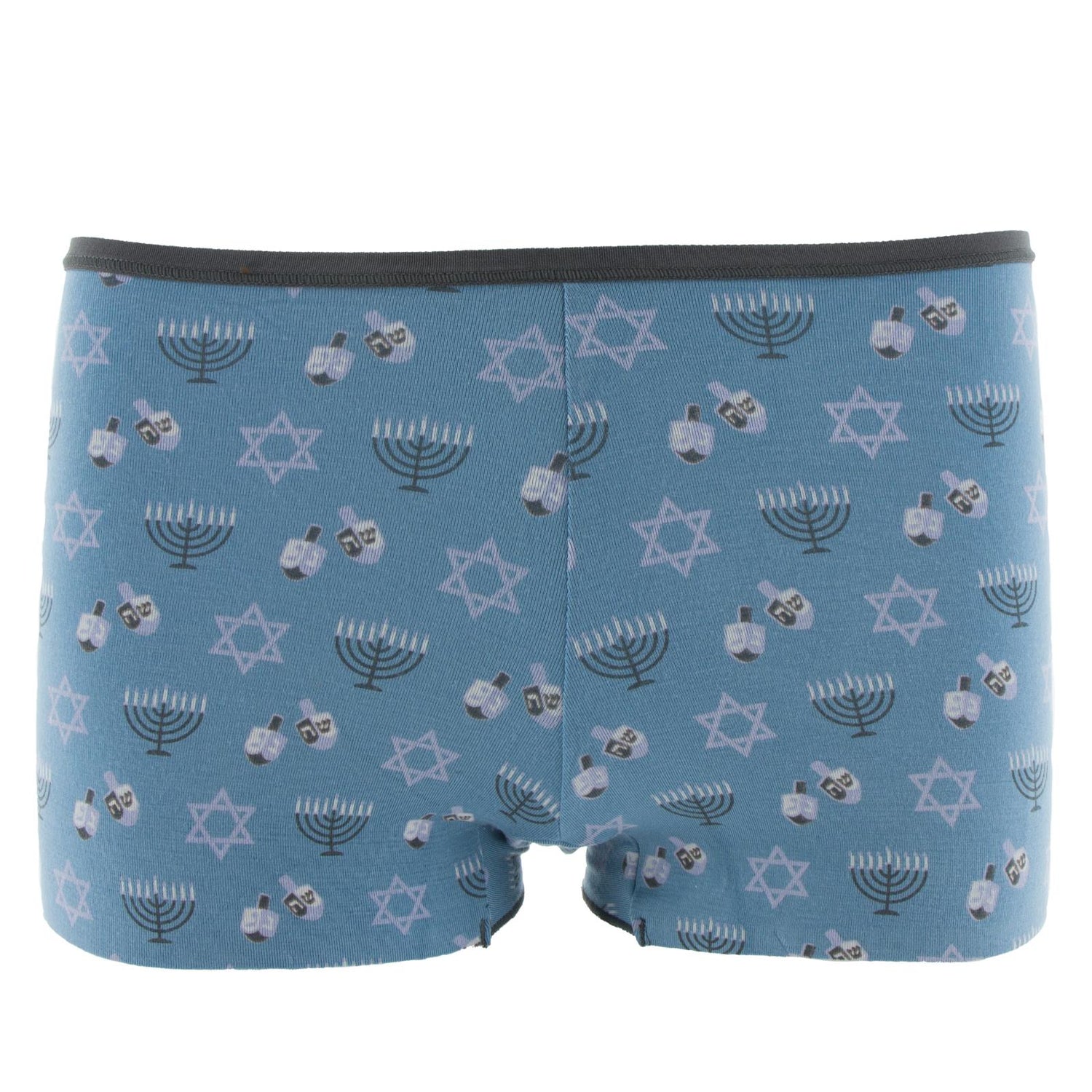Print Women's Boy Short Underwear in Blue Moon Hanukkah
