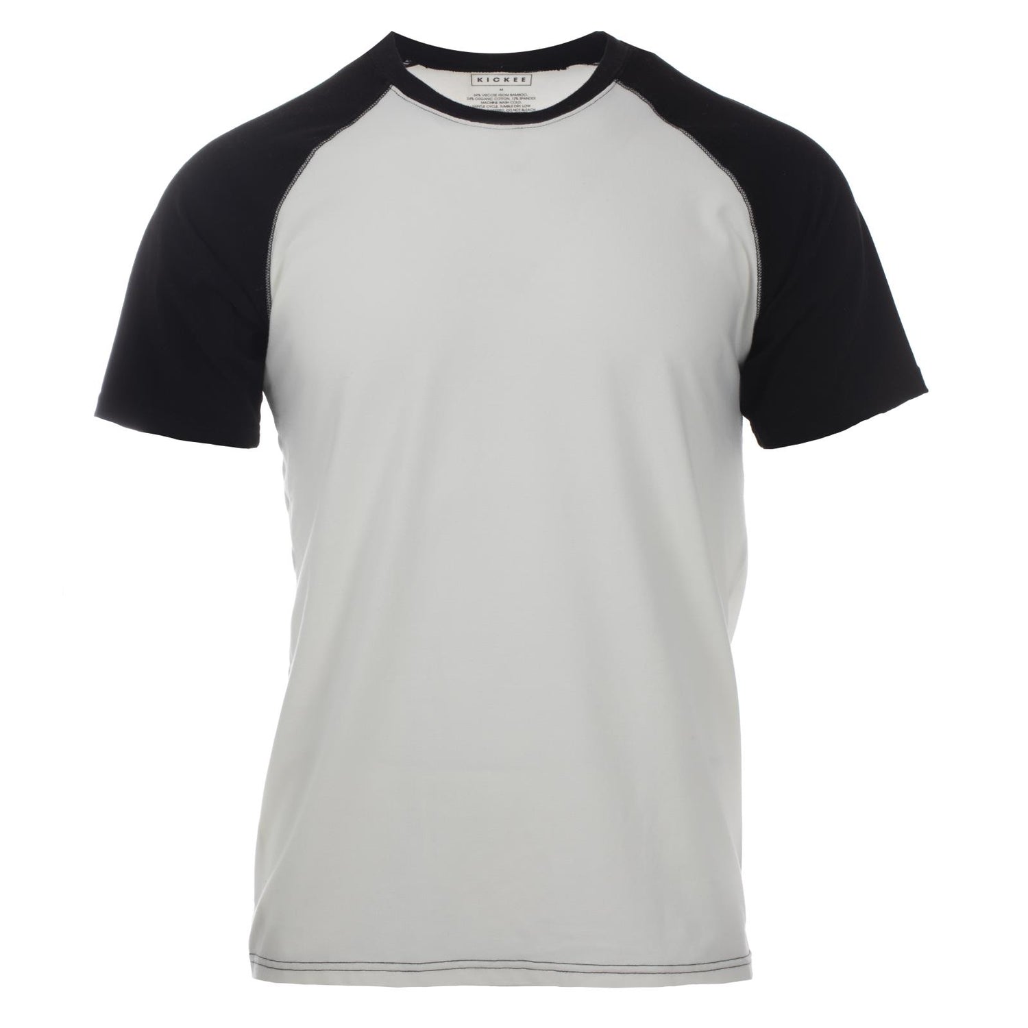 Men's Luxe Jersey Raglan in Natural with Midnight (125630)