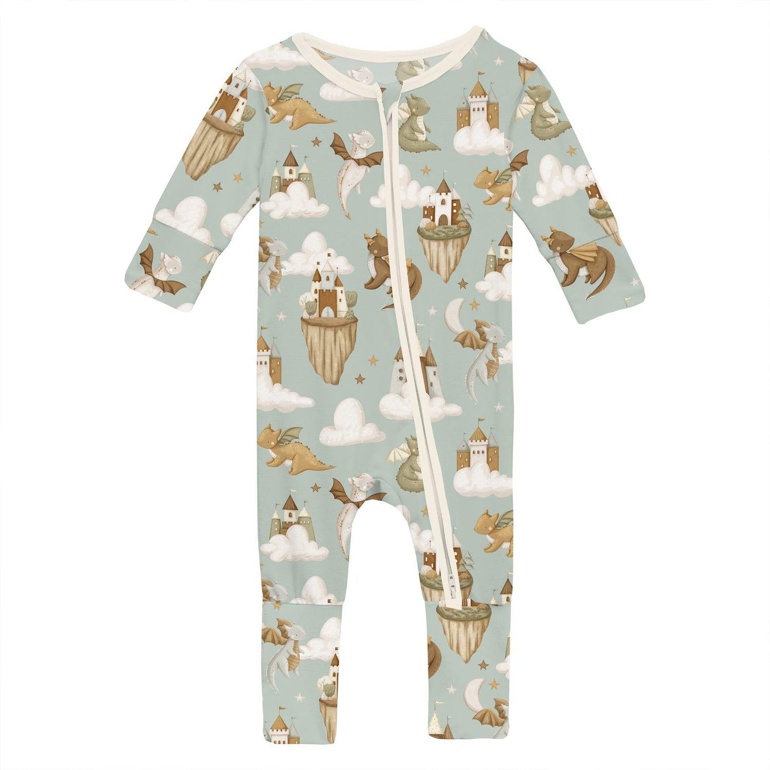 Print Convertible Coverall in Aloe Castles and Clouds (361316)