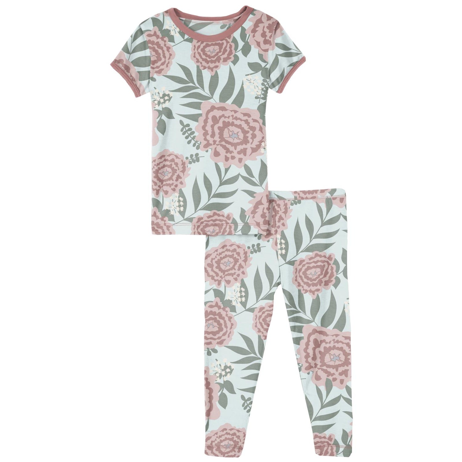Print Short Sleeve Pajama Set in Fresh Air Florist (128864)
