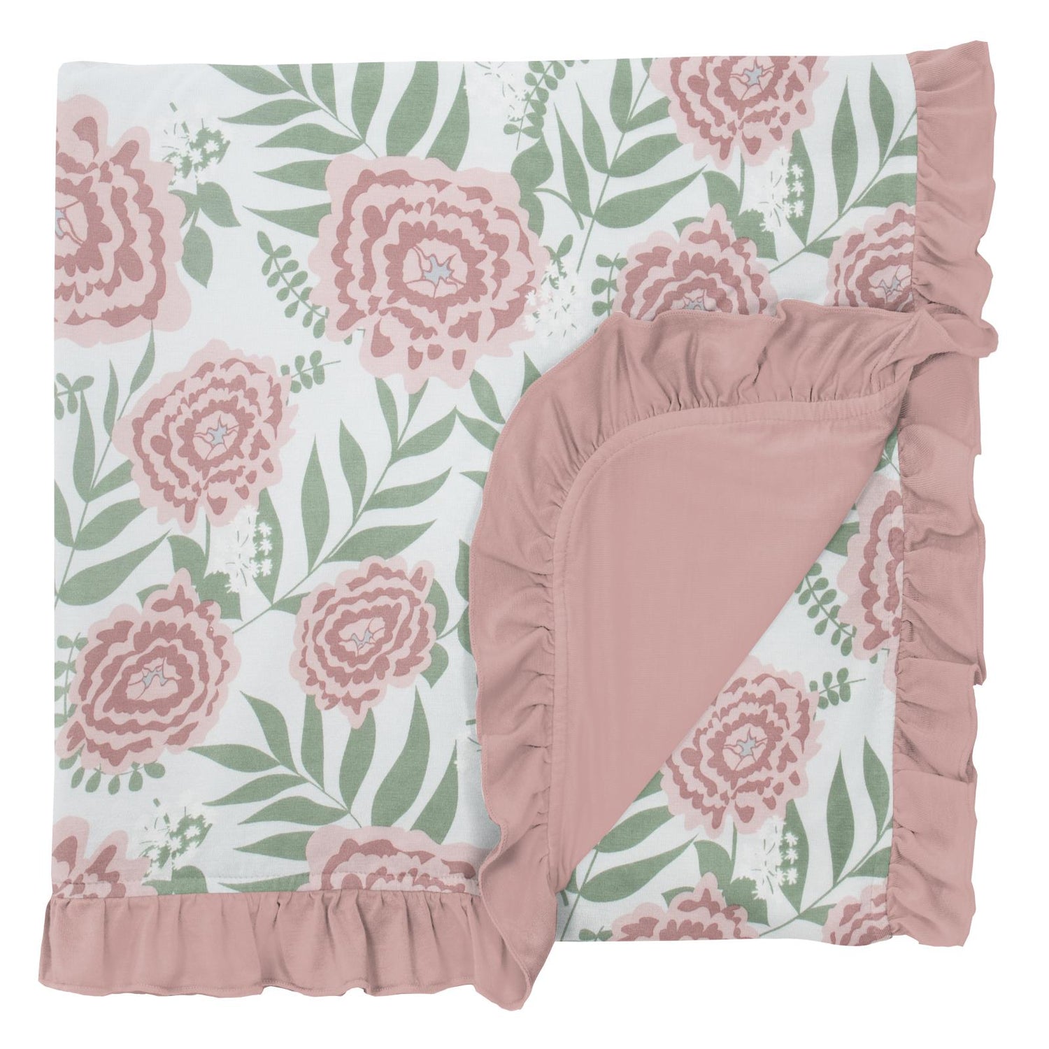 Print Ruffle Toddler Blanket in Fresh Air Florist (128015)
