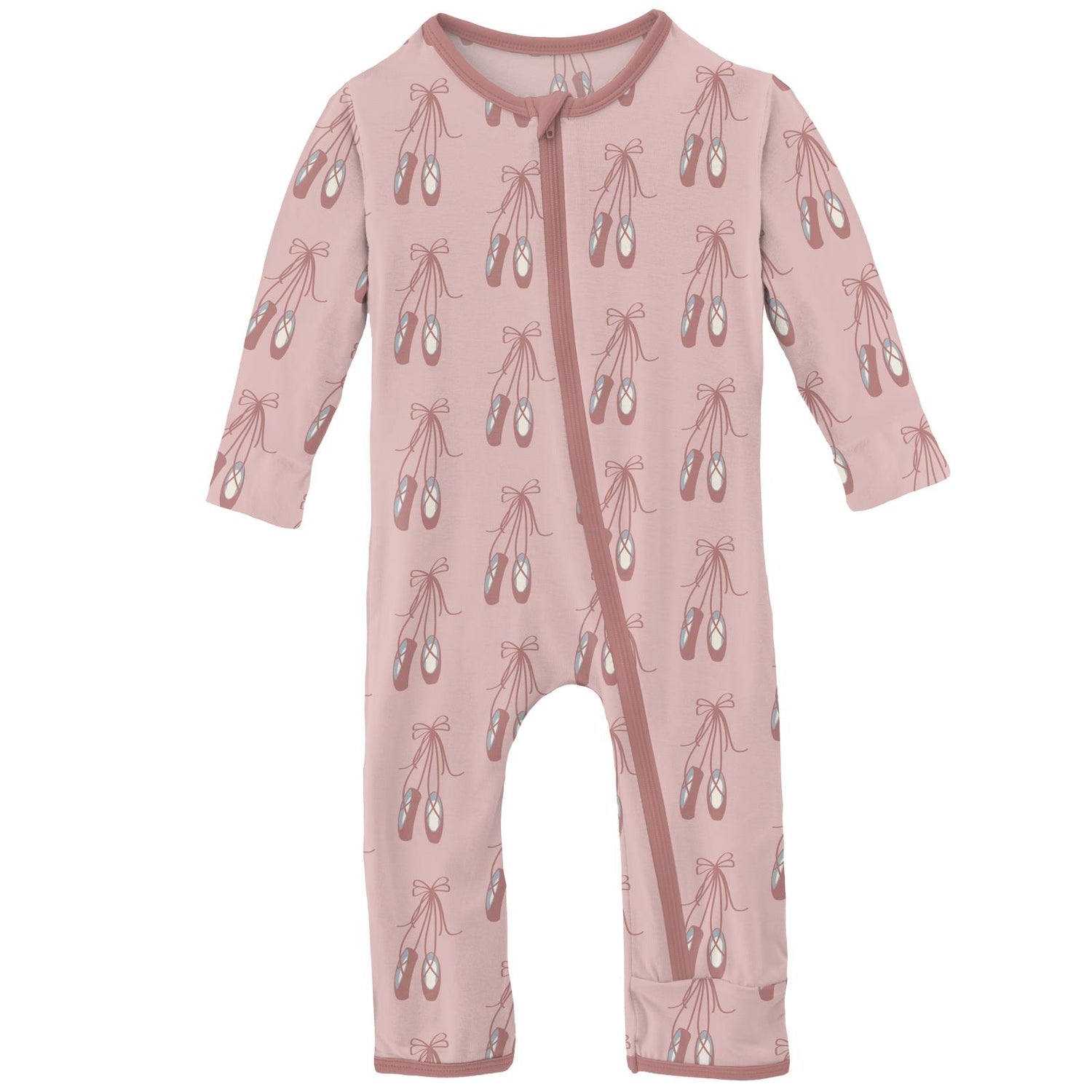 Print Coverall with Zipper in Baby Rose Ballet (129916)