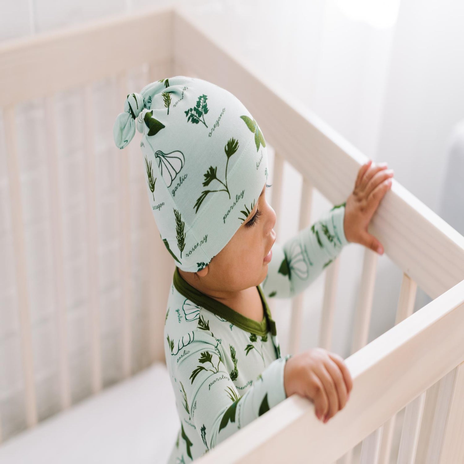 Print Knot Hat in Aloe Herbs (100478)
