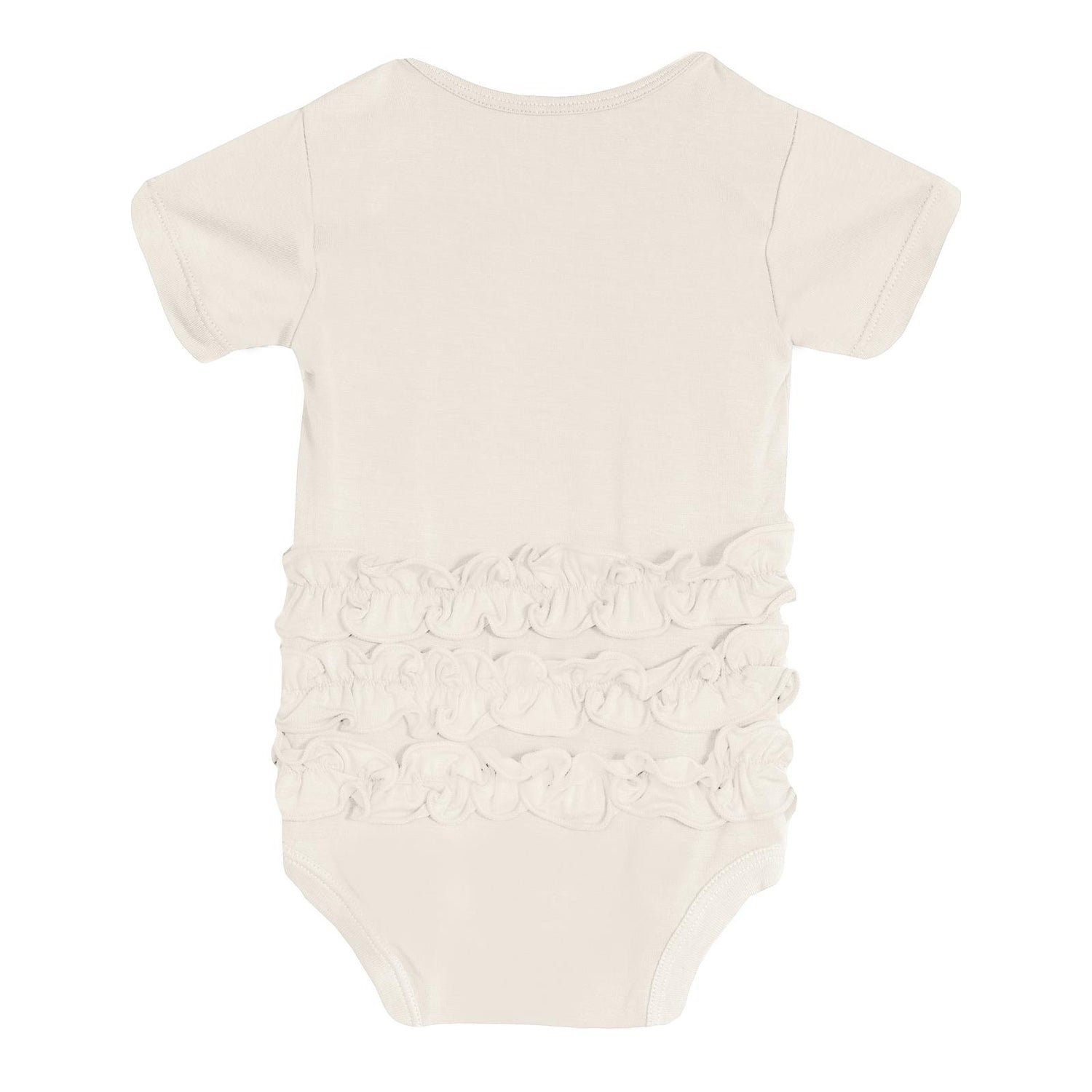 Short Sleeve Ruffle One Piece in Natural (341546)