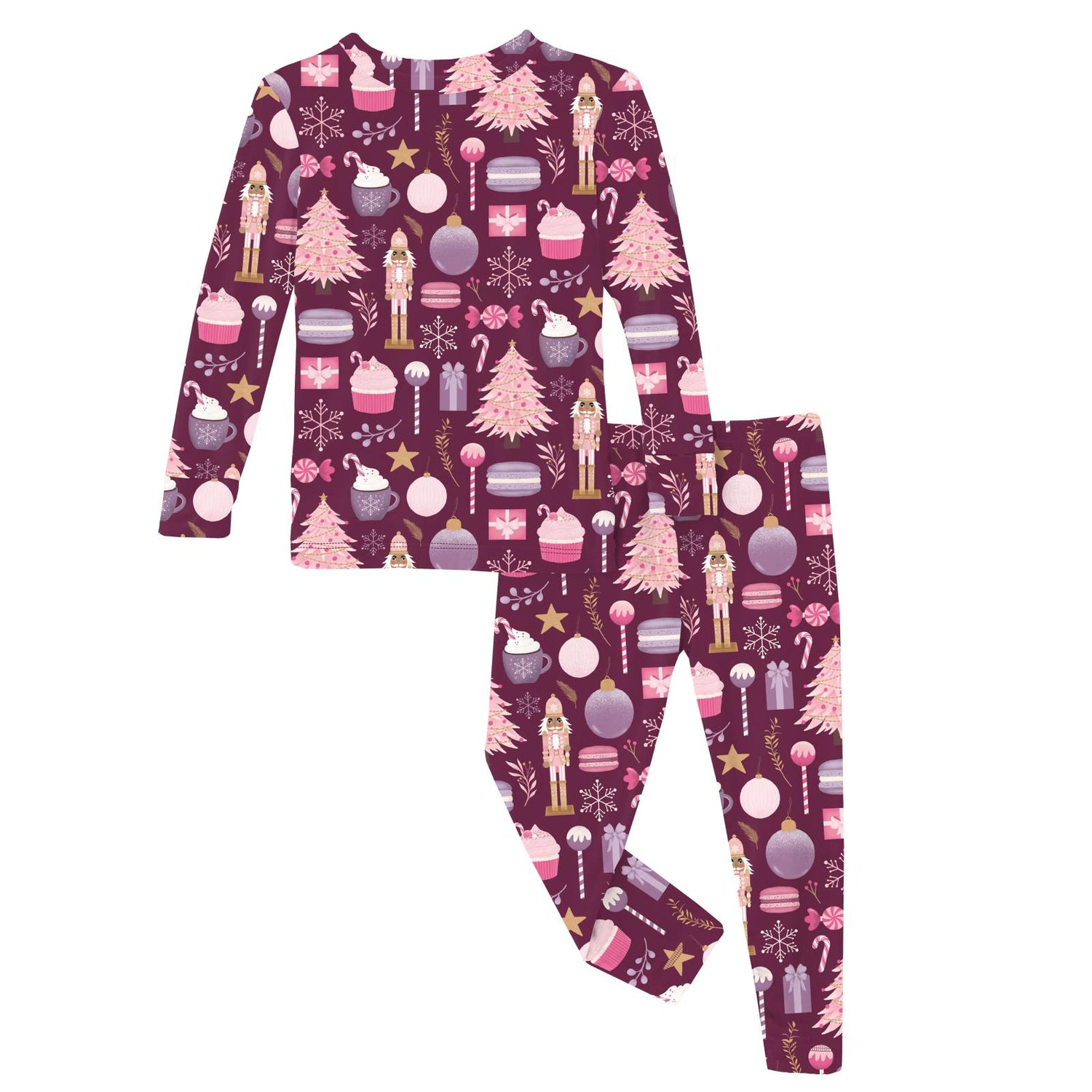 Print Long Sleeve Pajama Set in Melody Sugar Plum (364155)