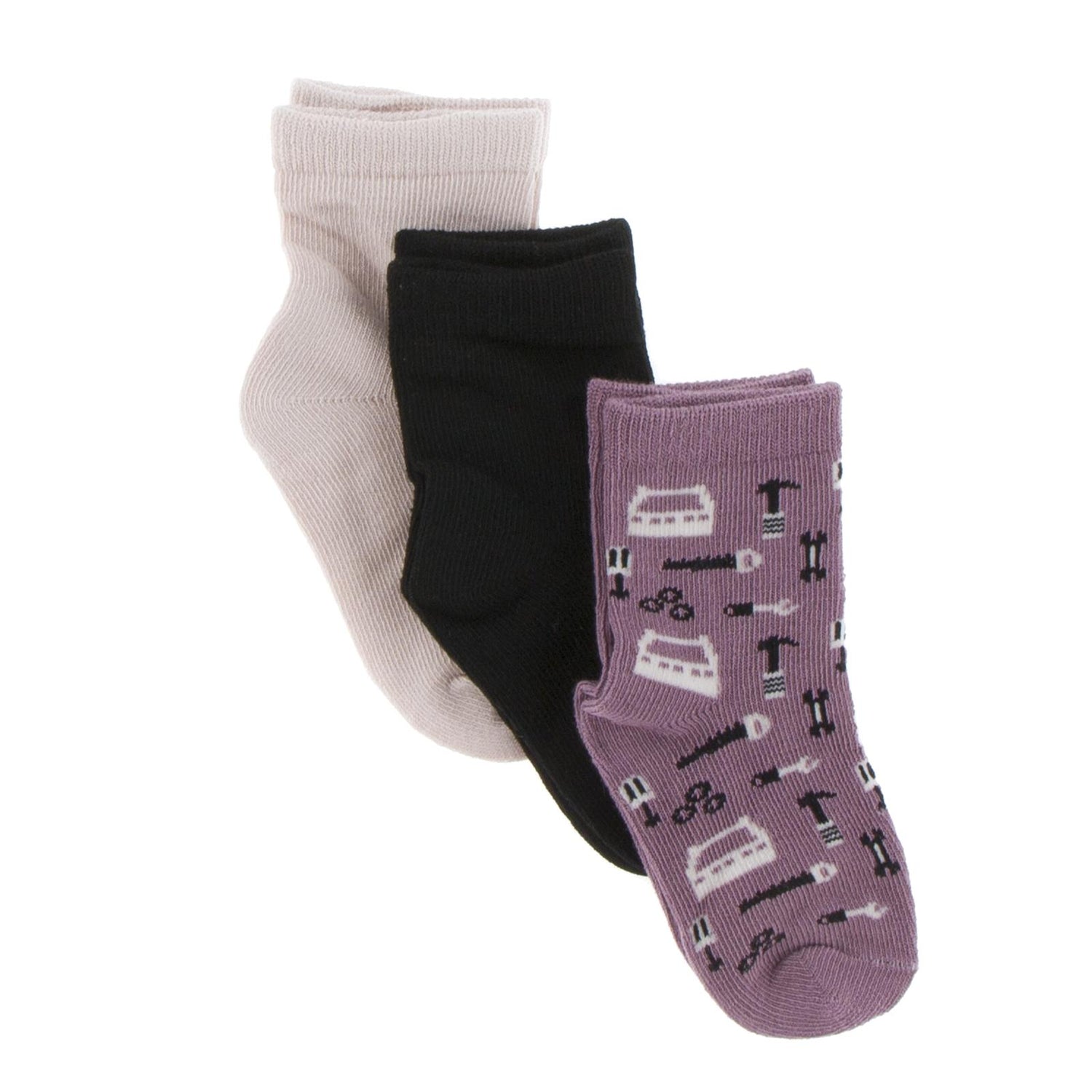 Socks (Set of 3) in Macaroon, Midnight & Pegasus Construction (339255)