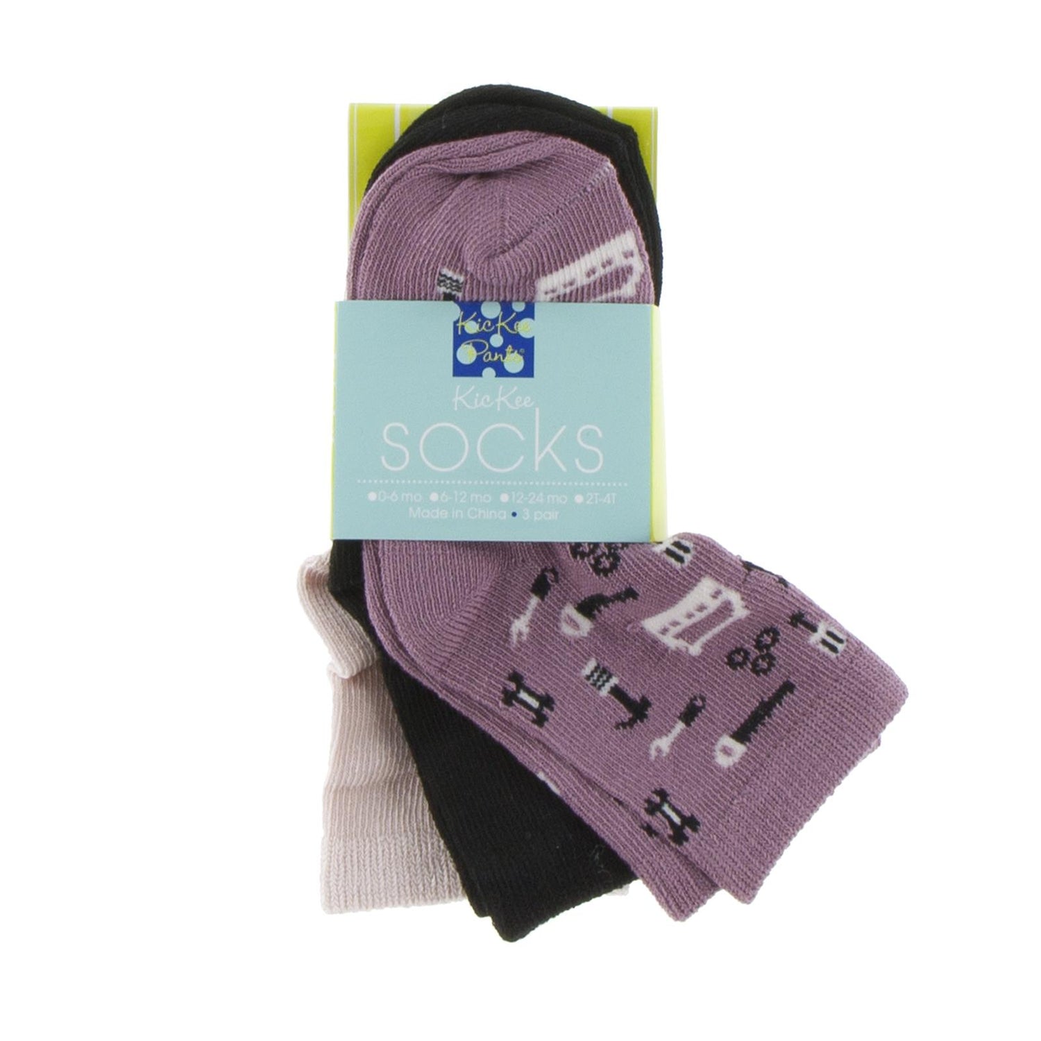 Socks (Set of 3) in Macaroon, Midnight & Pegasus Construction (339259)