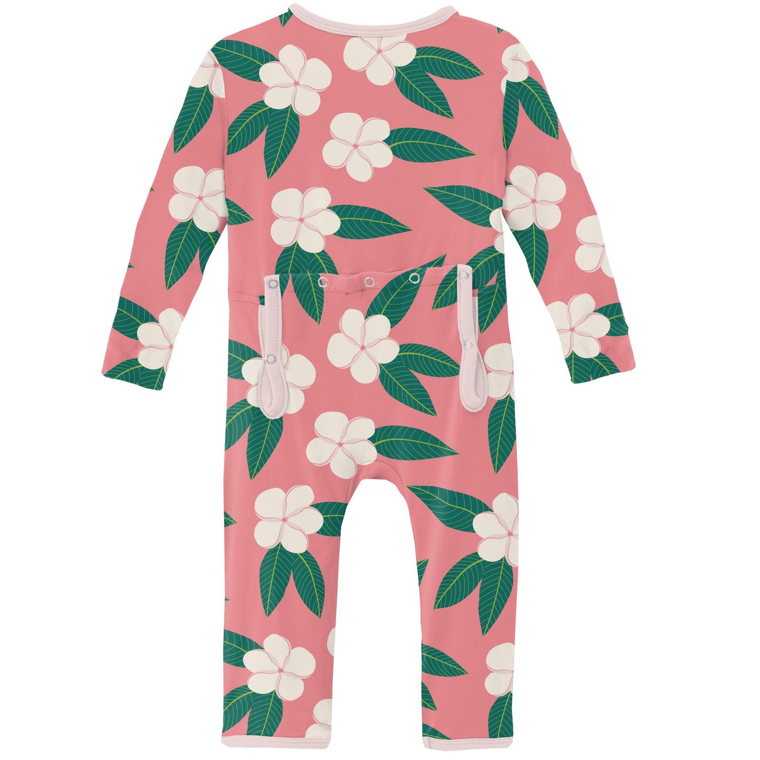 Print Coverall with Zipper in Strawberry Plumeria (222822)