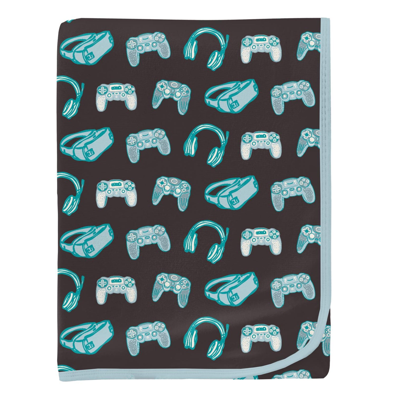 Print Swaddling Blanket in Midnight Gamer (353417)