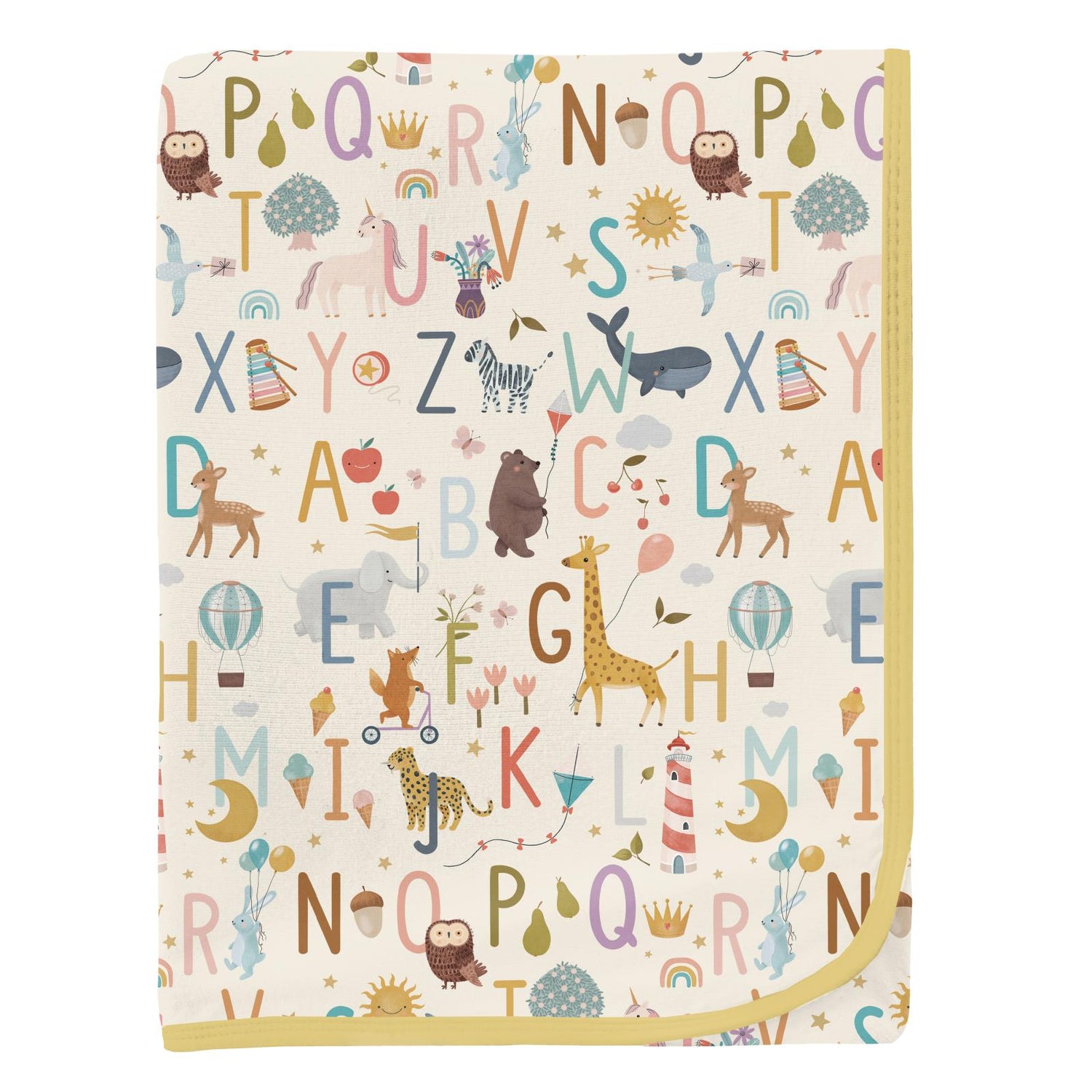 Print Swaddling Blanket in Animal Alphabet (353161)