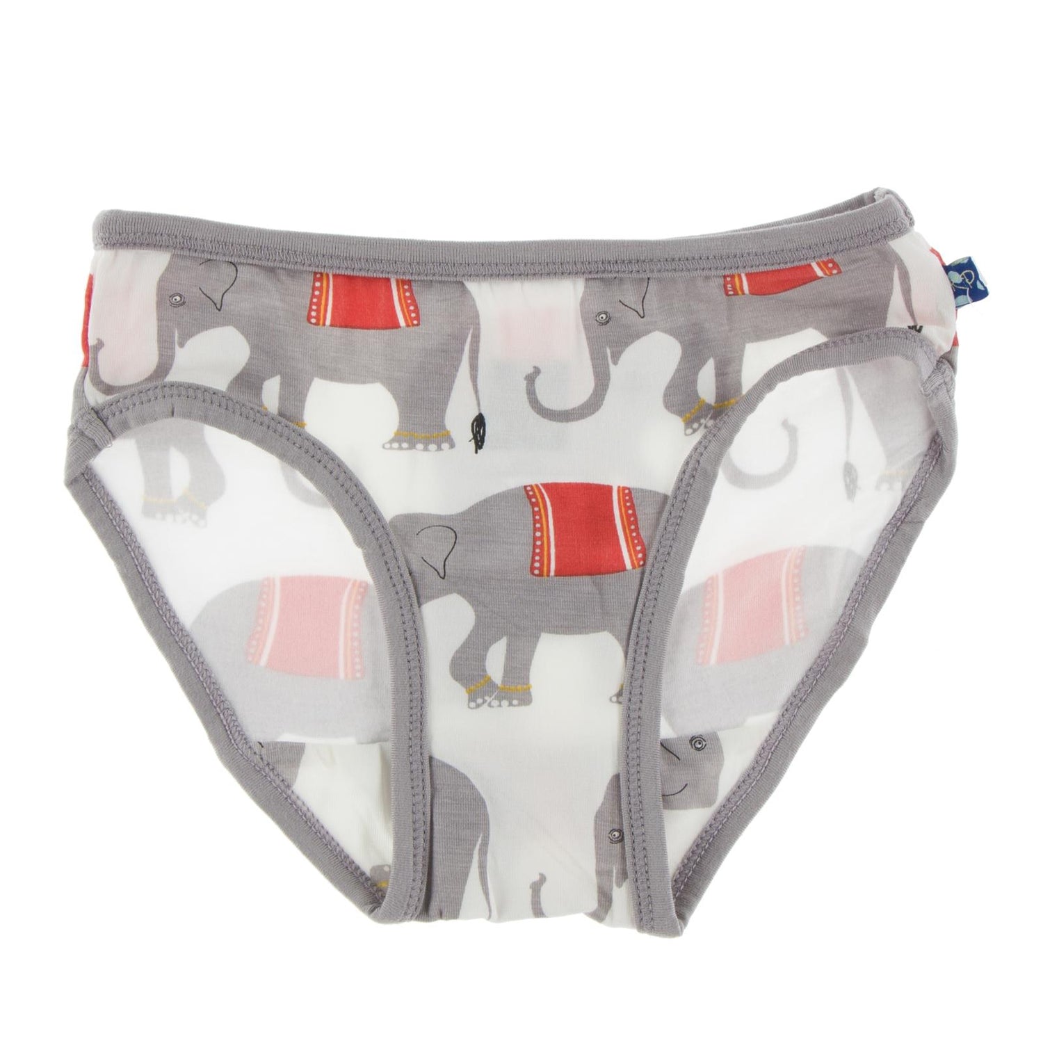 Print Girl Underwear in Natural Indian Elephant with Feather (228923)