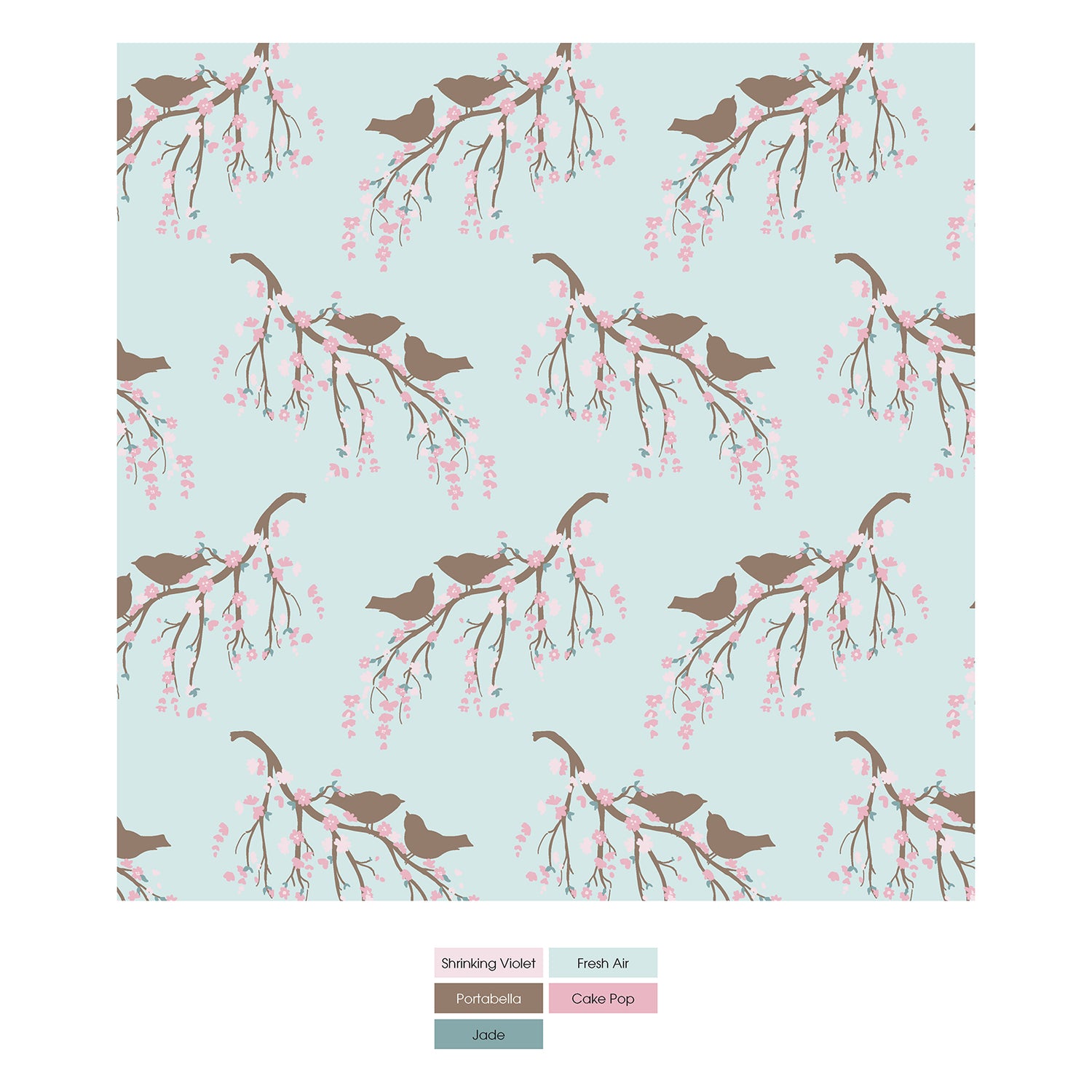 Print Coverall with Snaps in Fresh Air Bird Branch (323116)