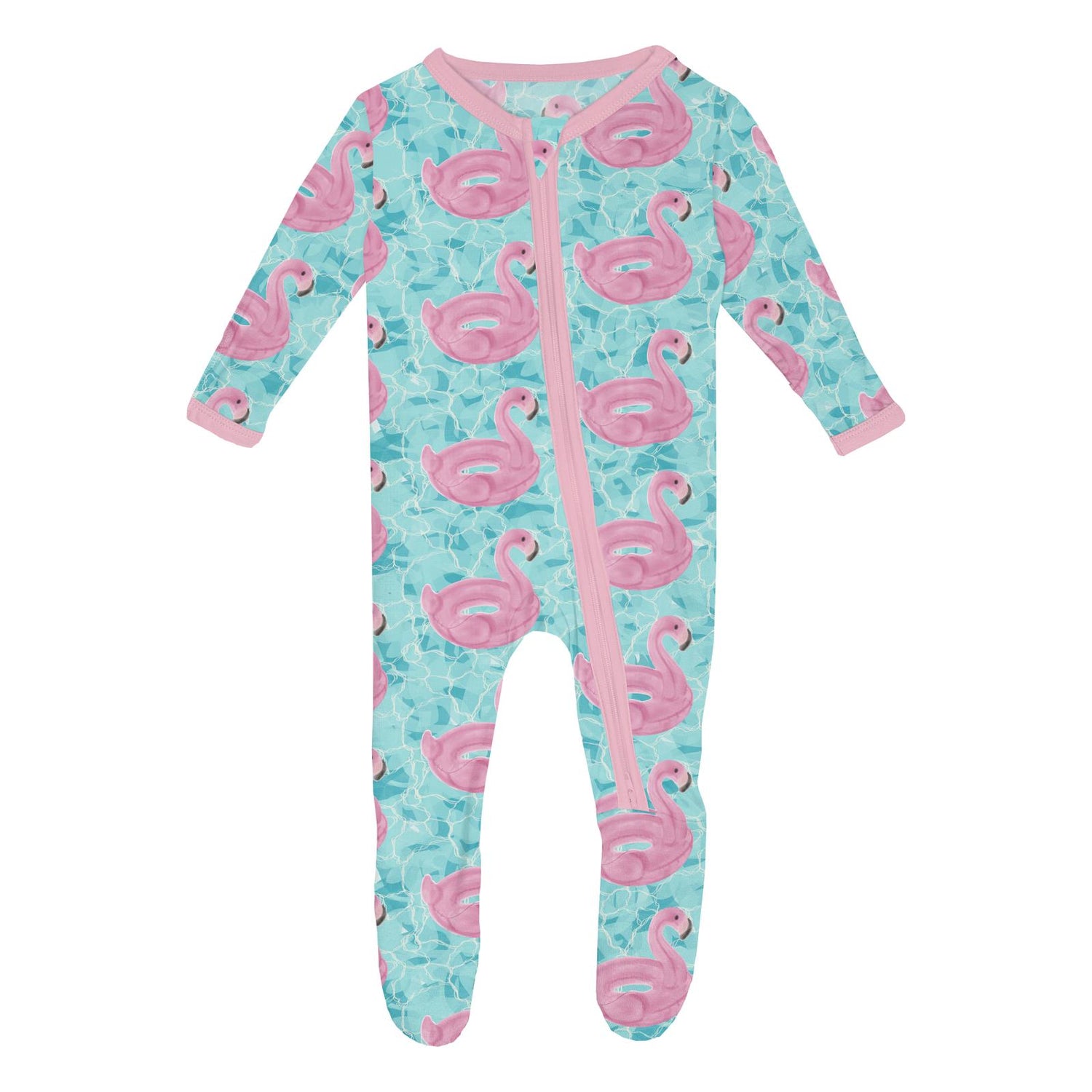Print Footie with 2 Way Zipper in Pool Party (362234)
