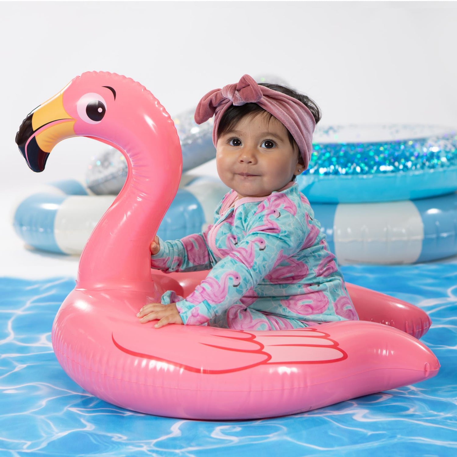 Print Footie with 2 Way Zipper in Pool Party (362242)