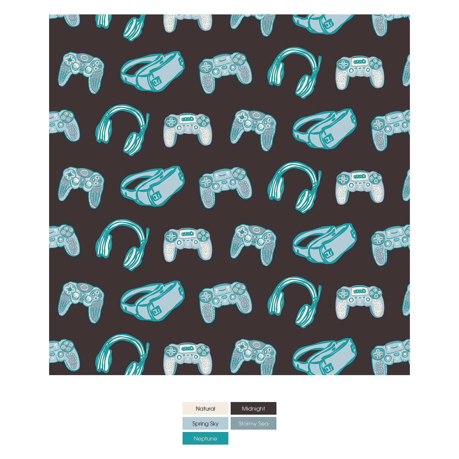 Men's Print Pajama Pants in Midnight Gamer (355565)